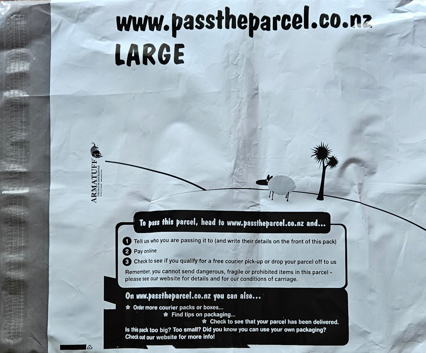 OOPS I FORGOT TO PAY A LARGE BAG COURIER