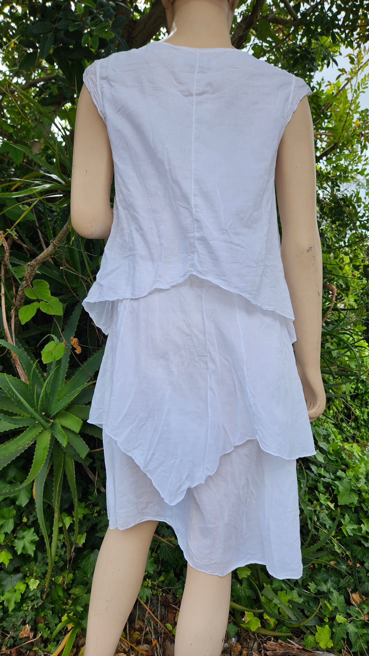 Lovely Italian boho white Dress - white used Dress