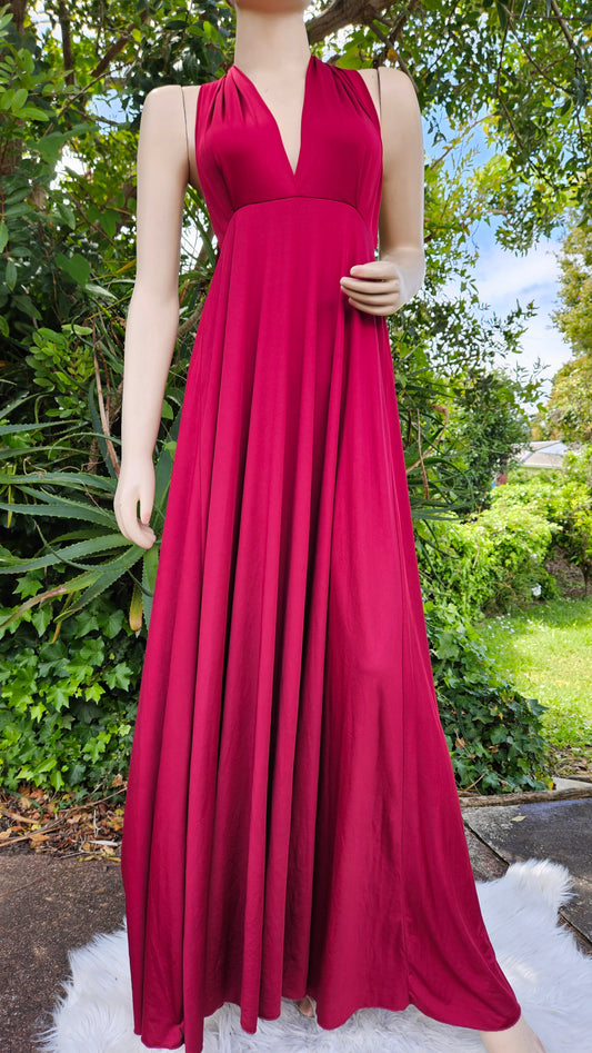 Babysbreaths Burgundy convertible Infinity bridesmaid Dress. Cutest ever!