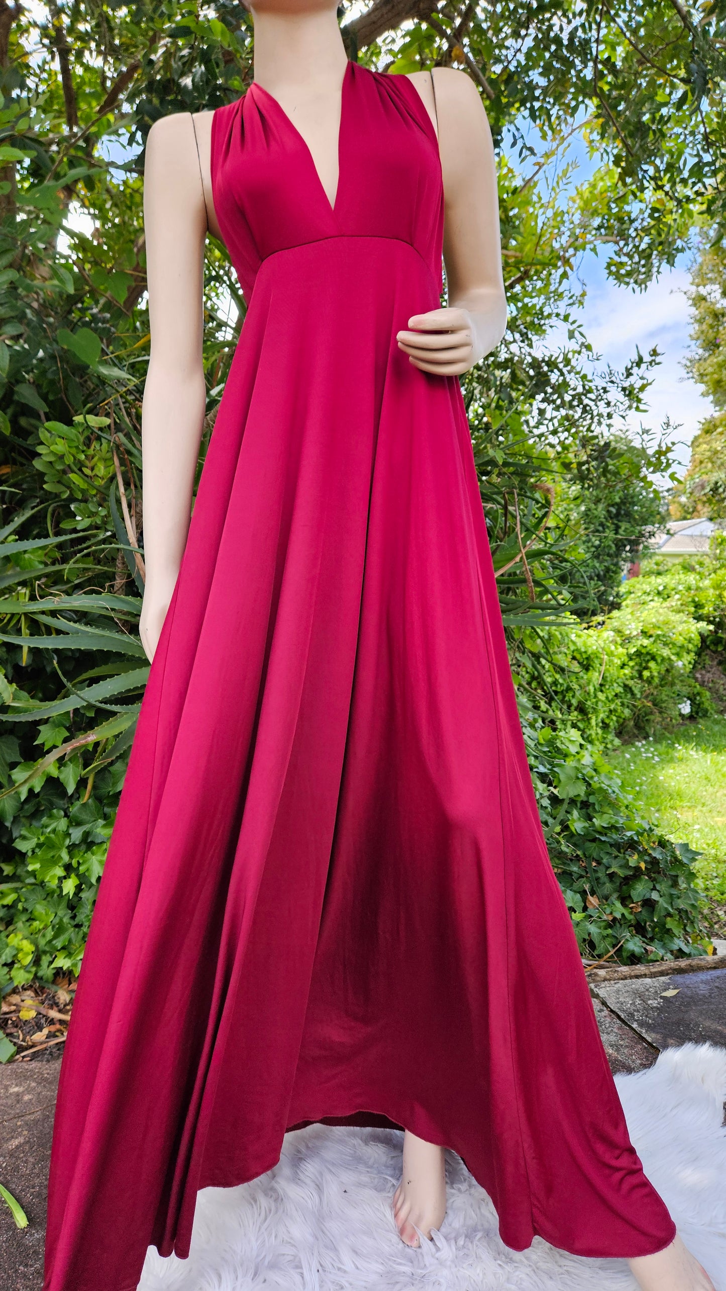 Babysbreaths Burgundy convertible Infinity bridesmaid Dress. Cutest ever!