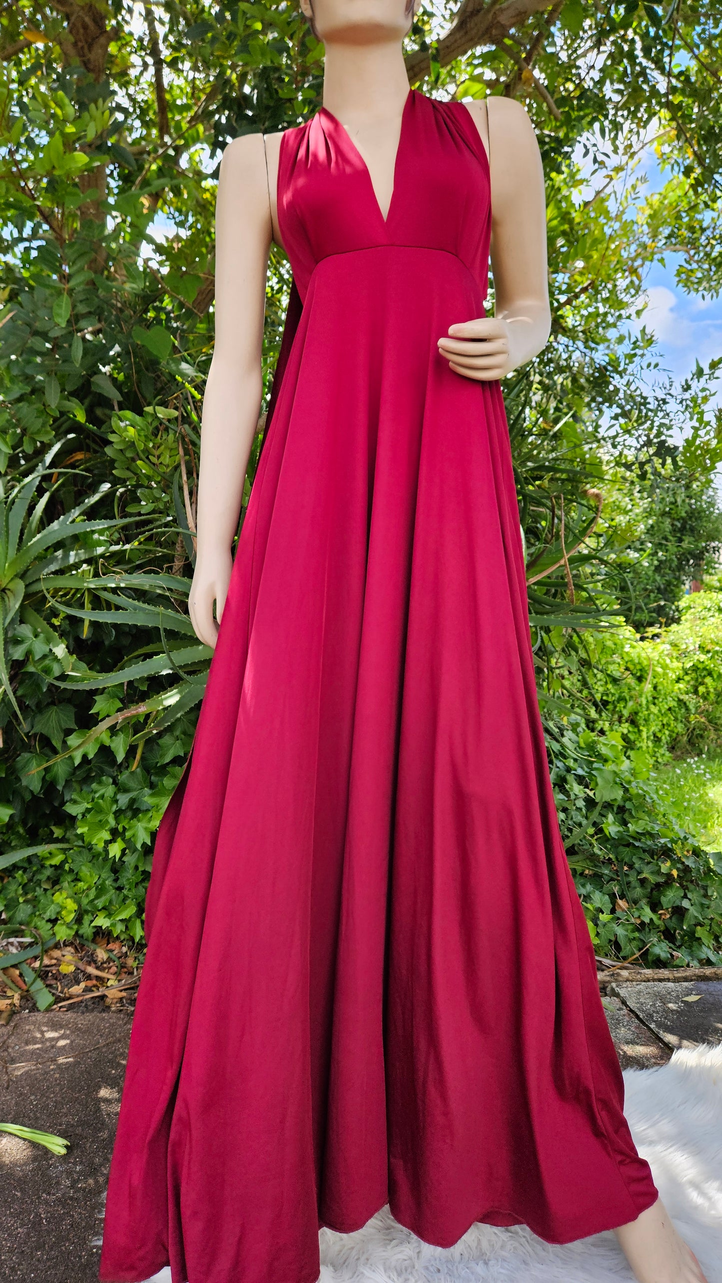 Babysbreaths Burgundy convertible Infinity bridesmaid Dress. Cutest ever!