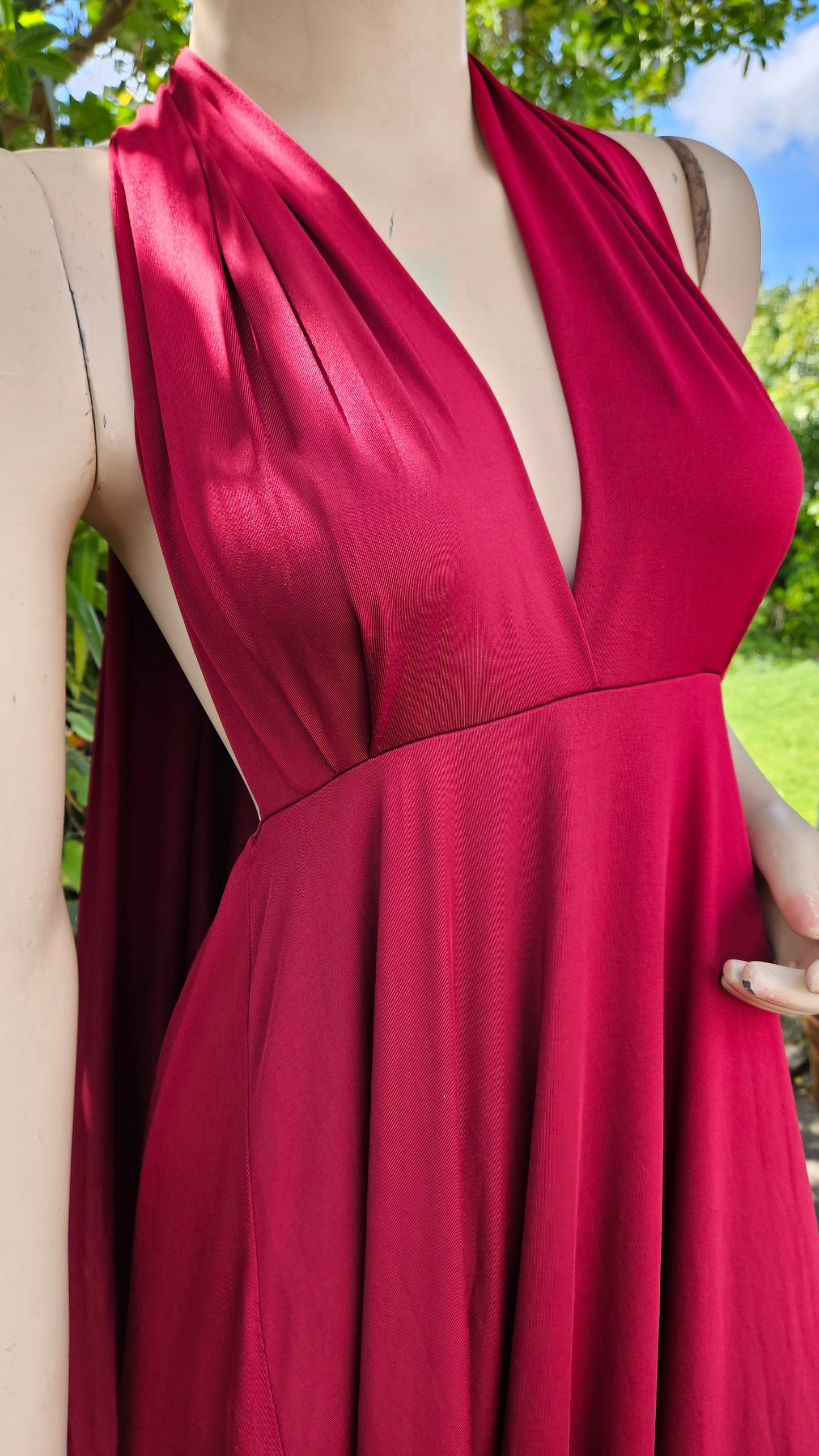 Babysbreaths Burgundy convertible Infinity bridesmaid Dress. Cutest ever!