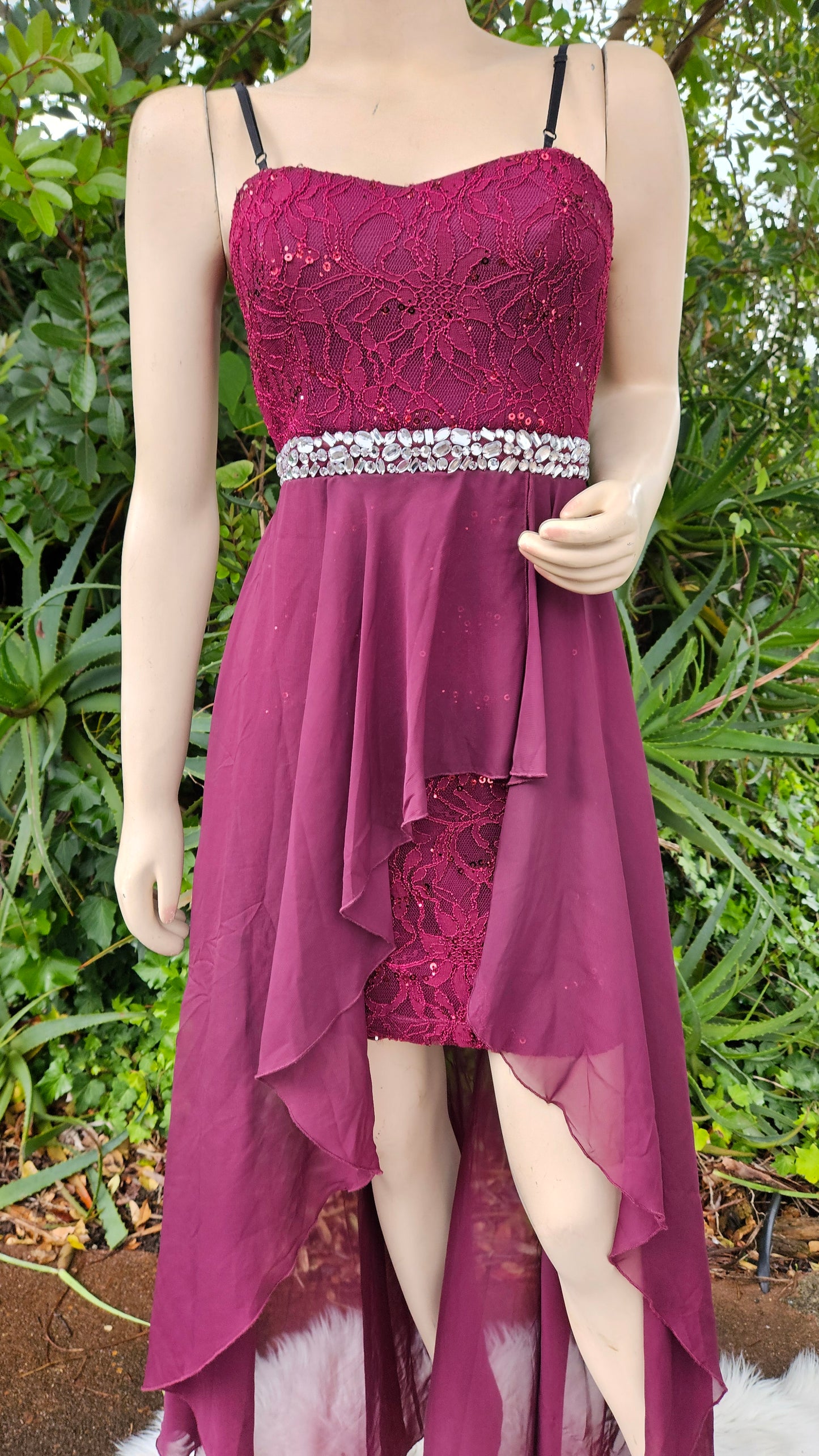 Burgundy Evening Dress - Gown