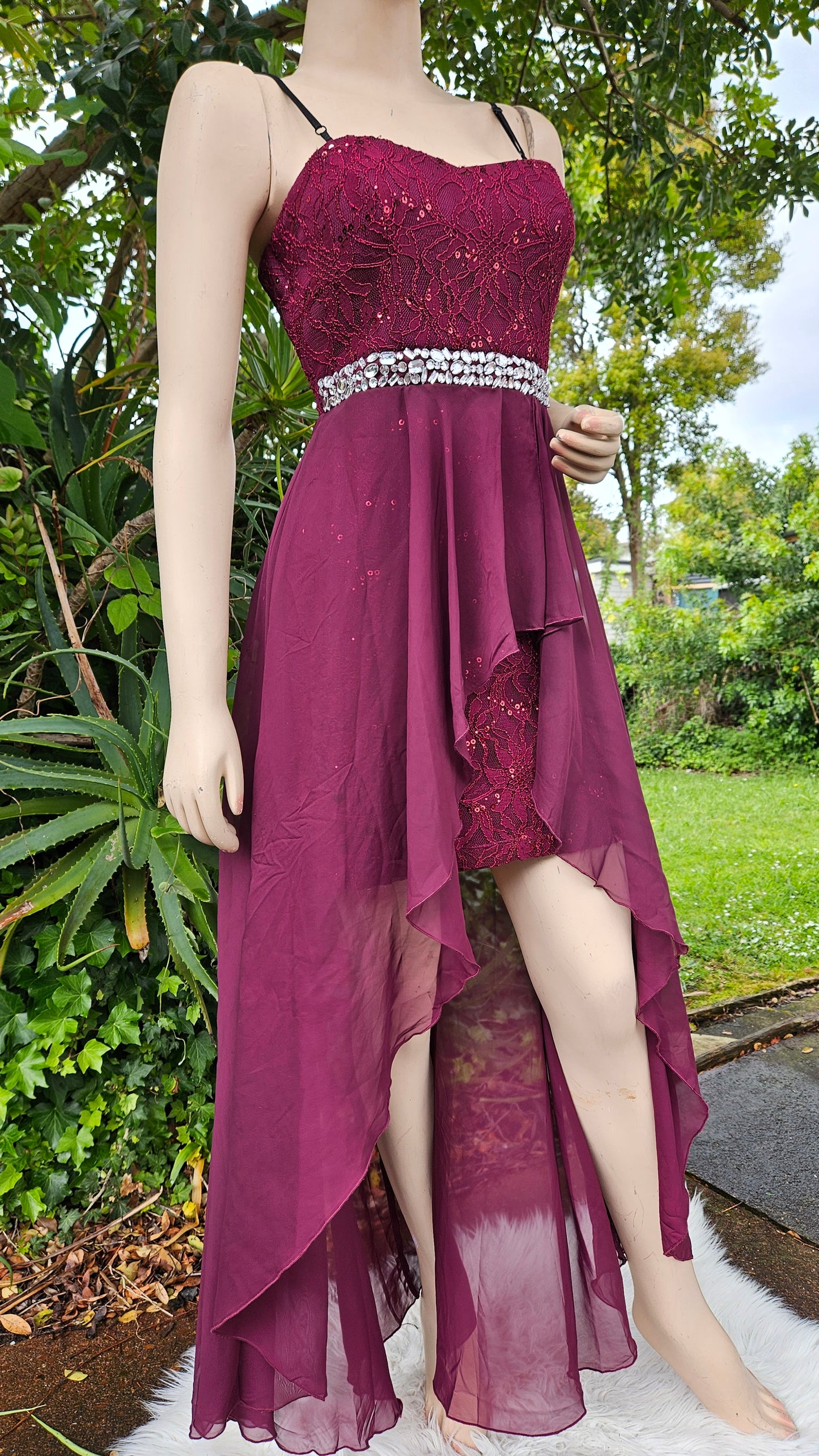 Burgundy Evening Dress - Gown