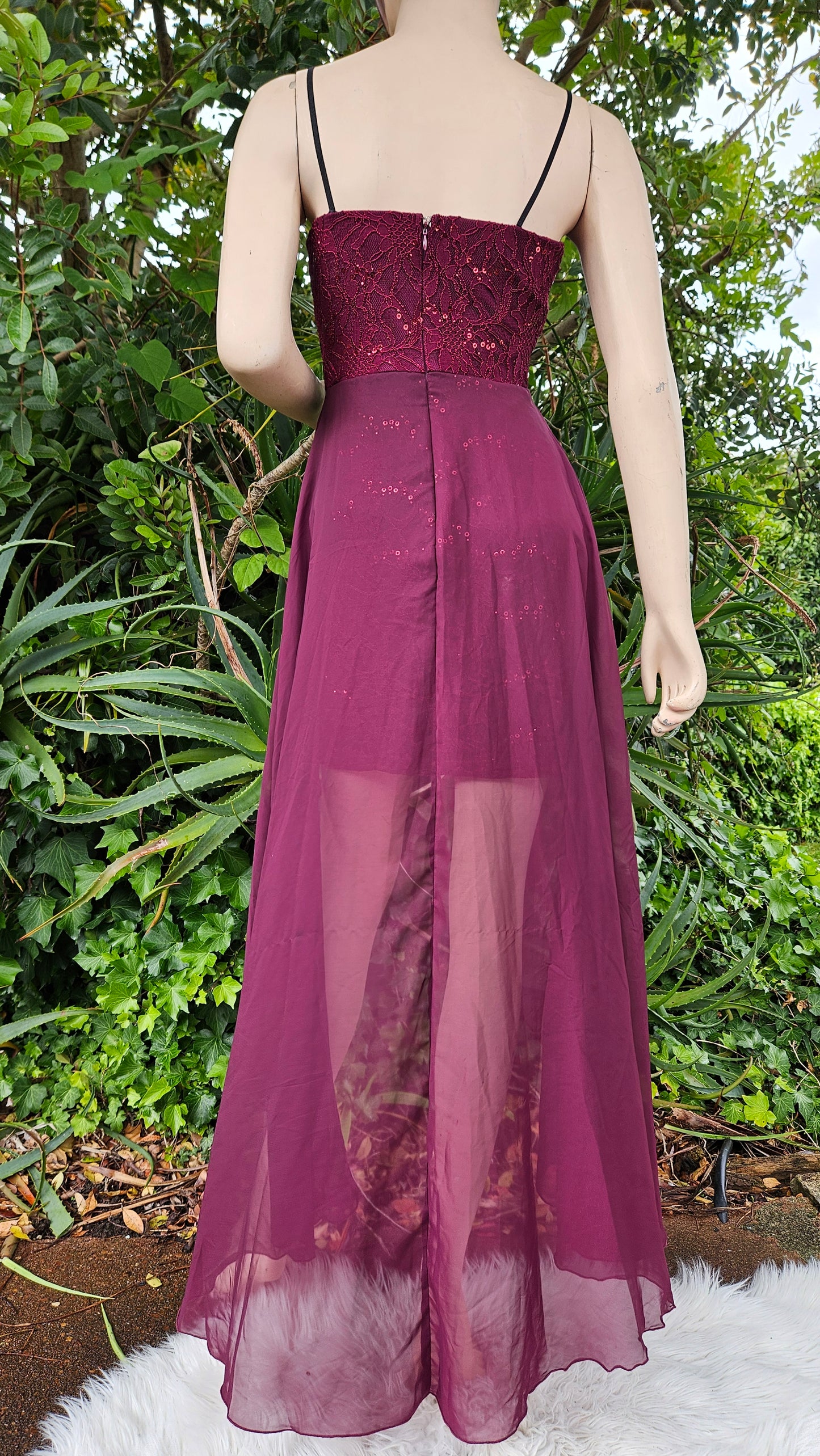 Burgundy Evening Dress - Gown