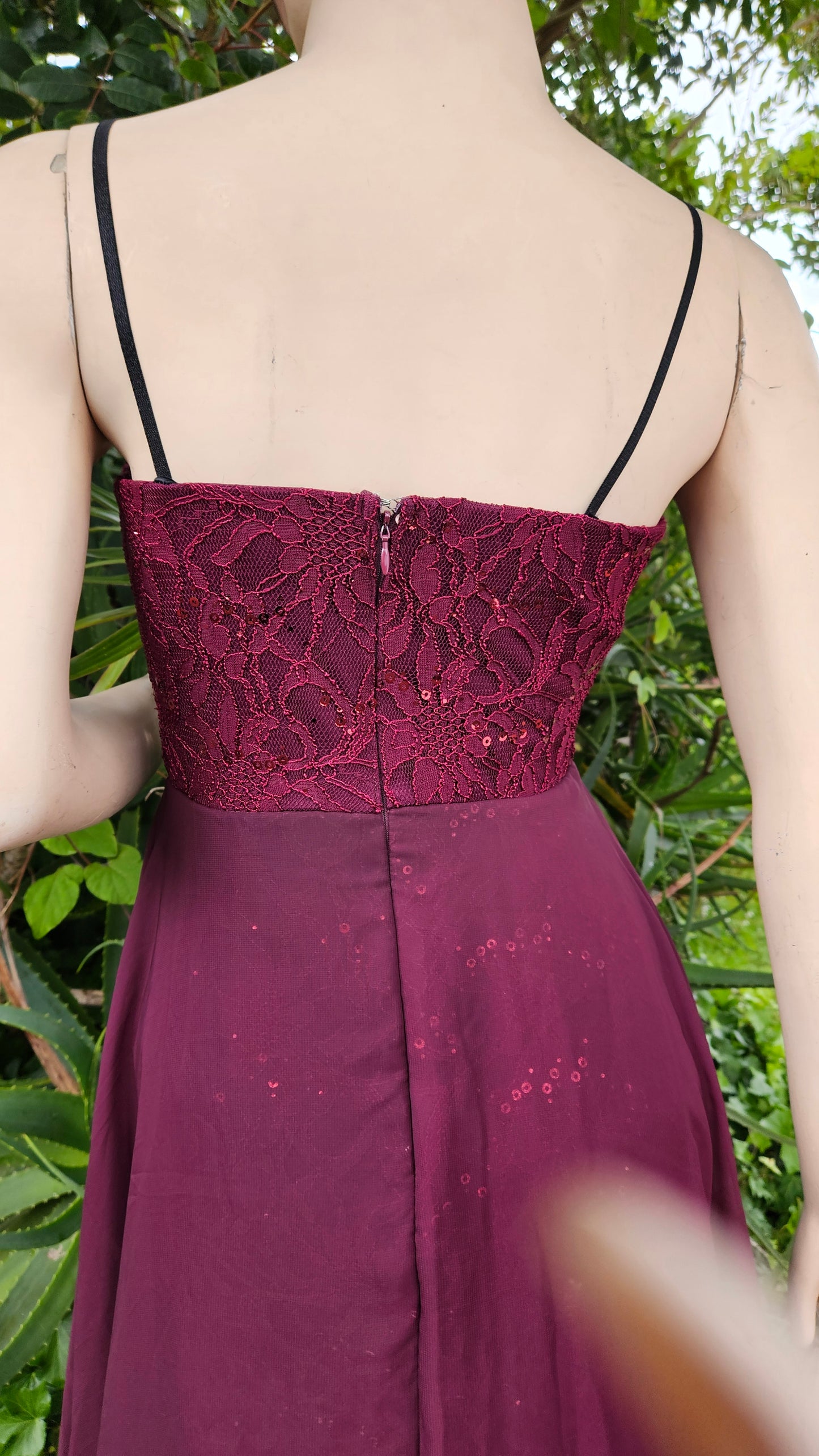 Burgundy Evening Dress - Gown