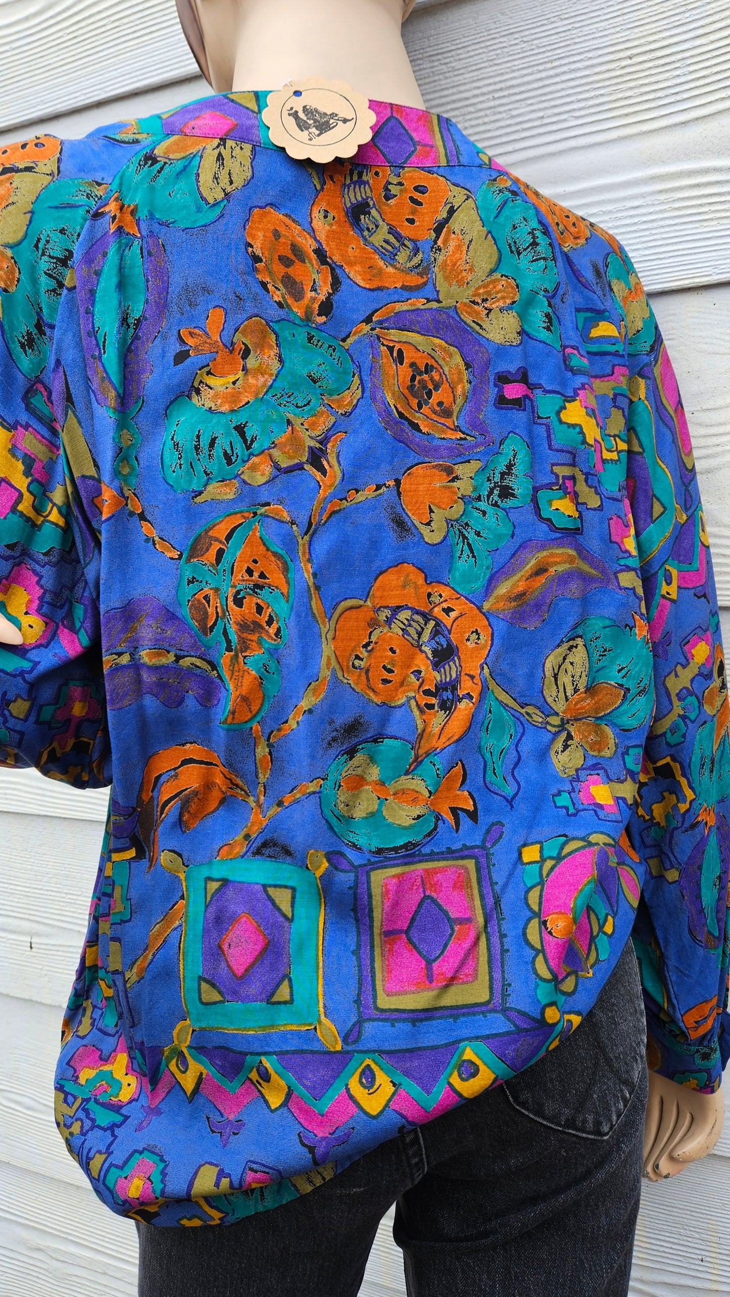 Bernard Perris Vintage Multicolored Blouse - Size 40