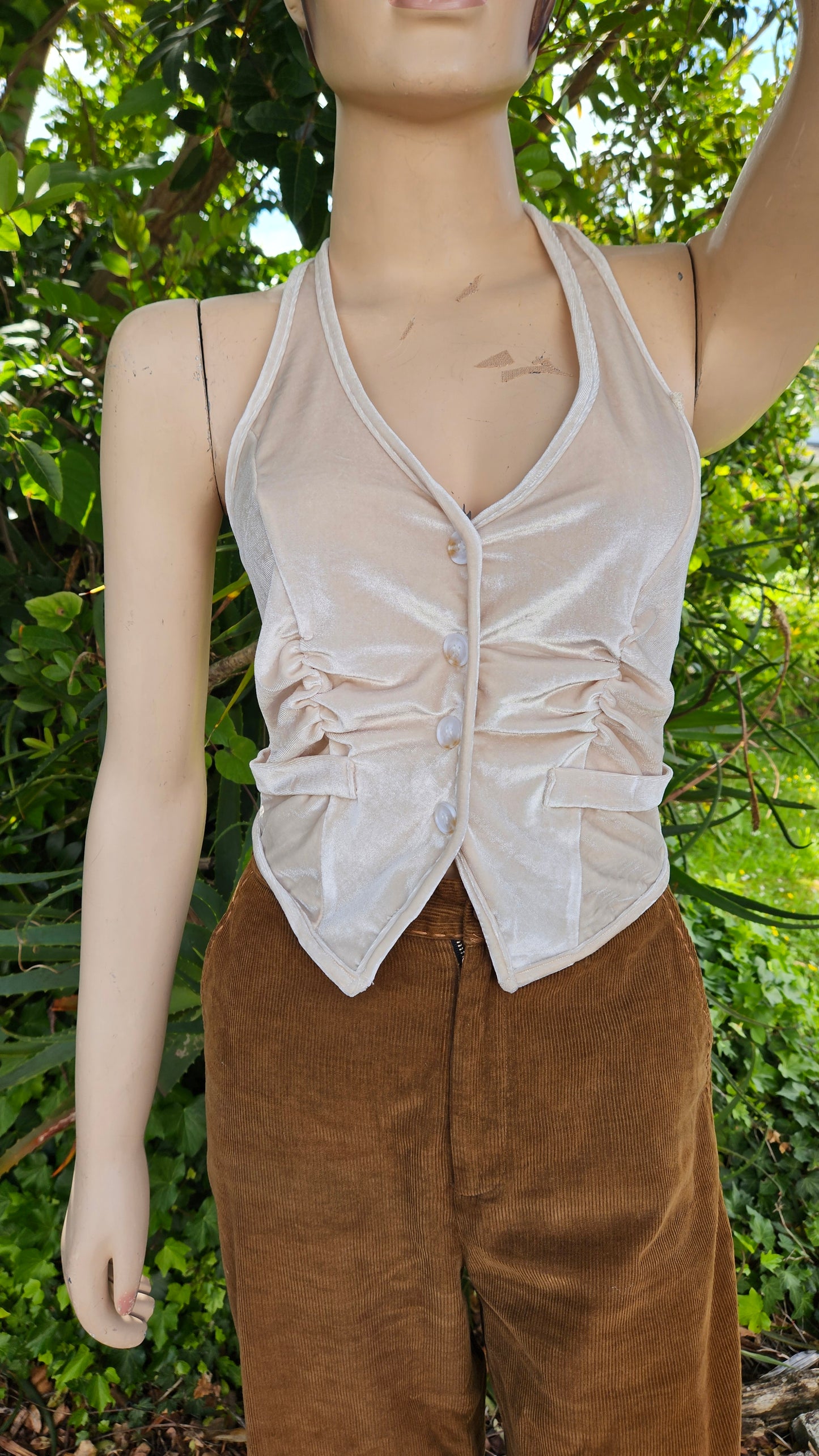 velvet halter vest top from Cider Preloved Vintage Vest - Size Medium