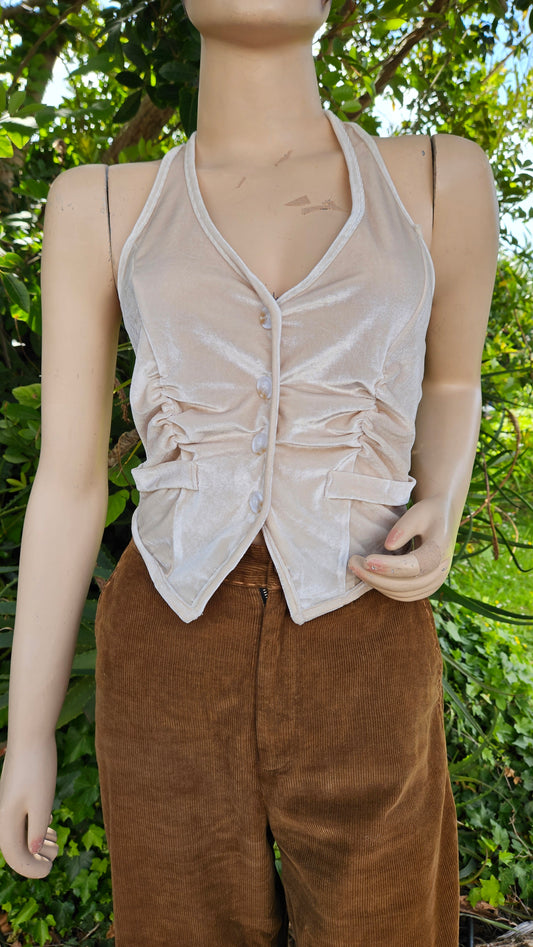 velvet halter vest top from Cider Preloved Vintage Vest - Size Medium