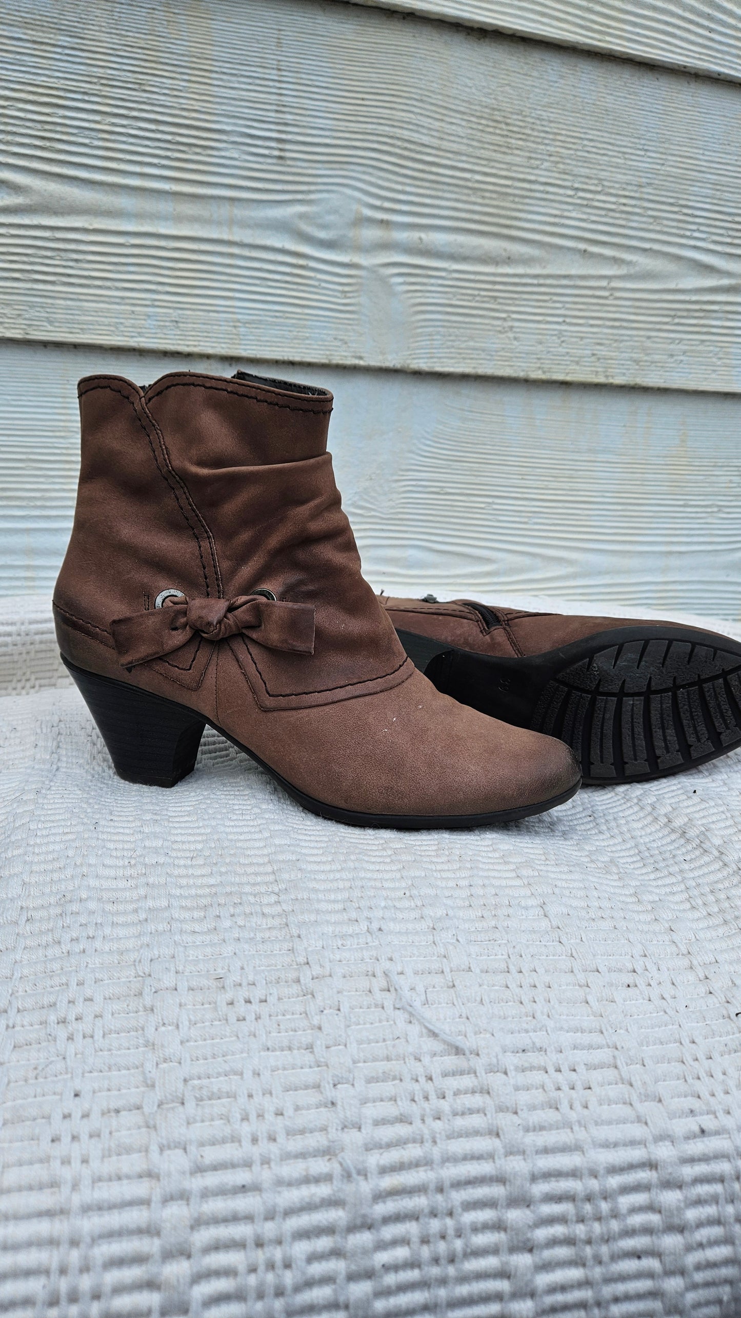 European Leather Ankle Boots Size 38.