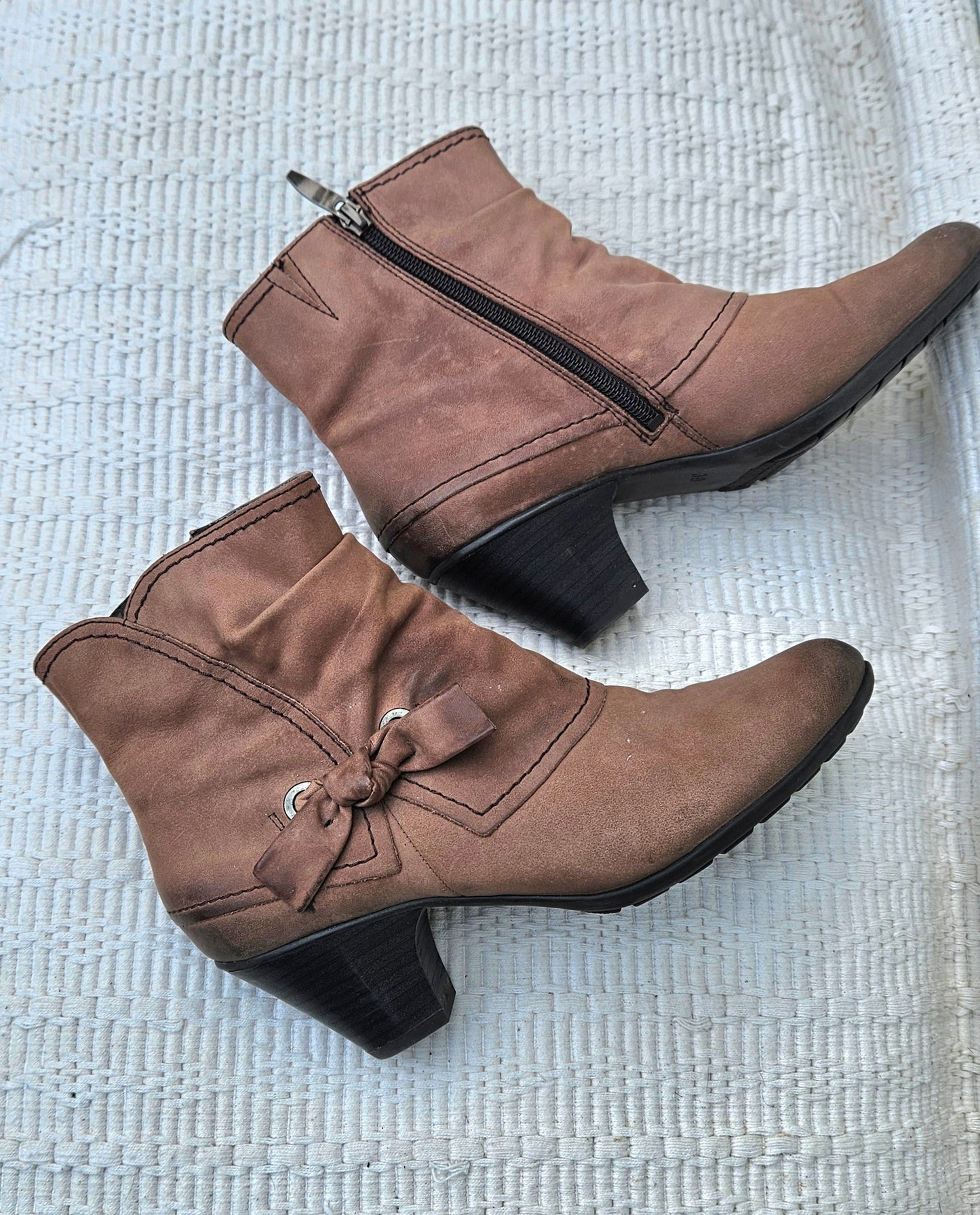 European Leather Ankle Boots Size 38.