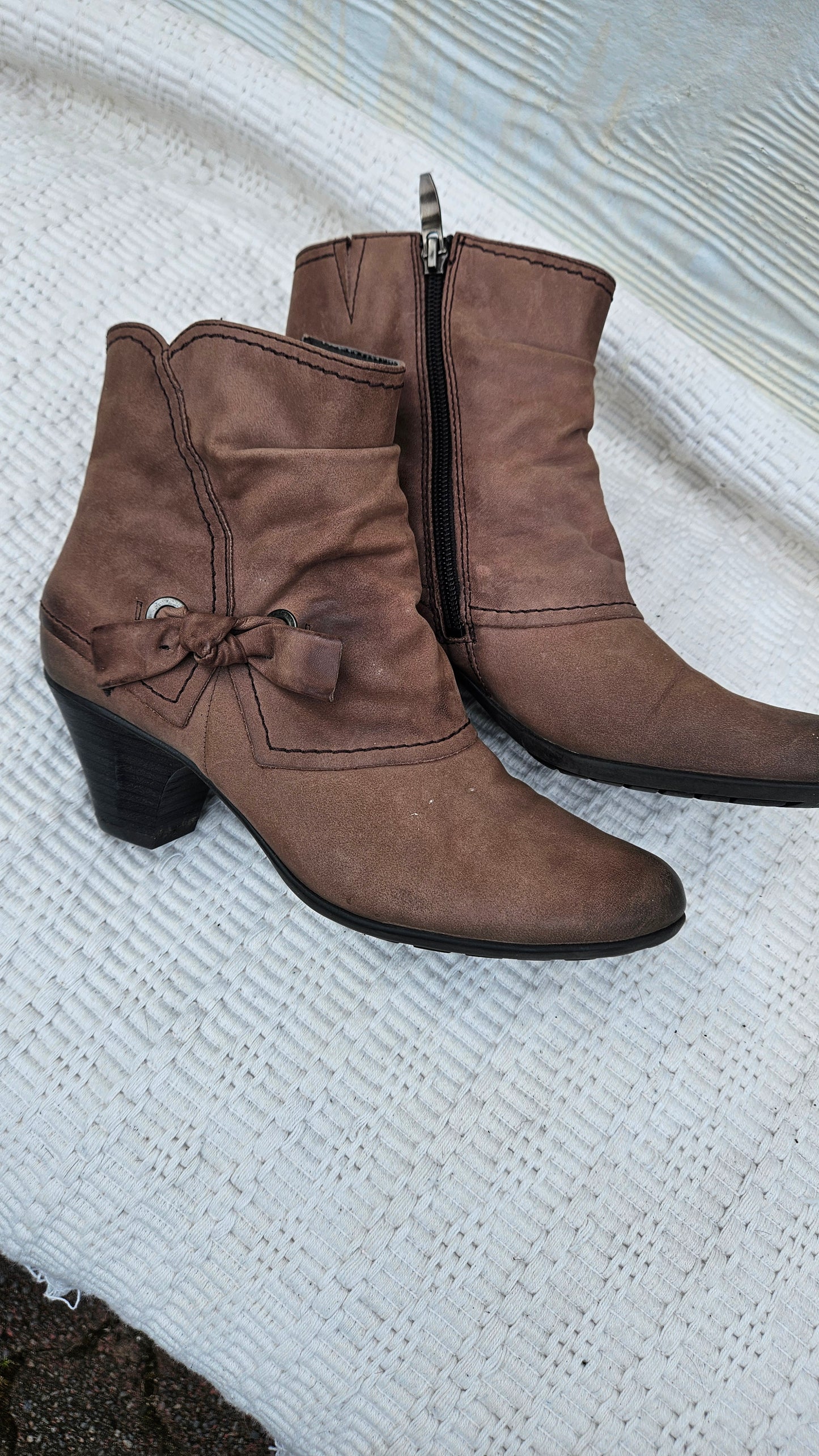 European Leather Ankle Boots Size 38.