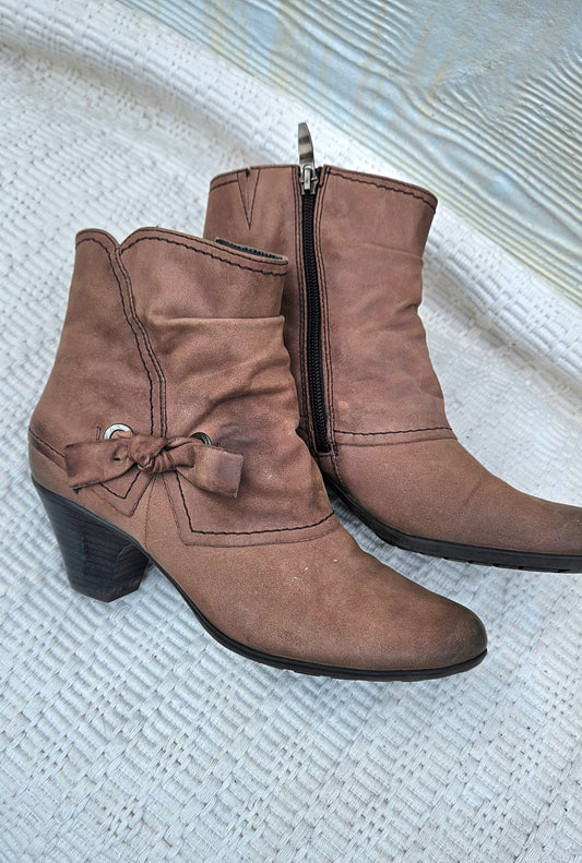 European Leather Ankle Boots Size 38.