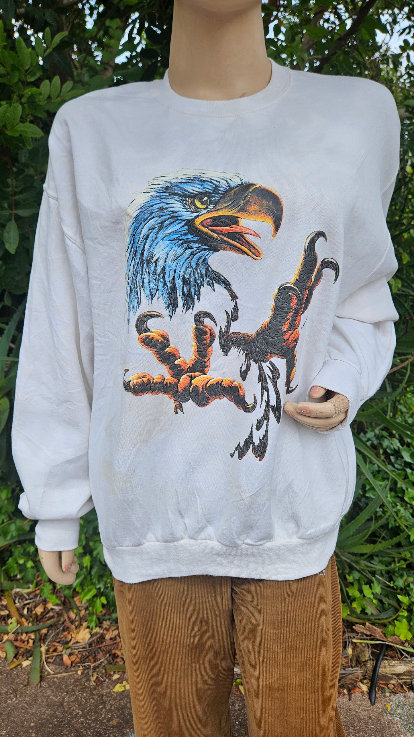 Vintage y2k Southwest Native American Eagle Textured crewneck pullover Sweater - crewneck top