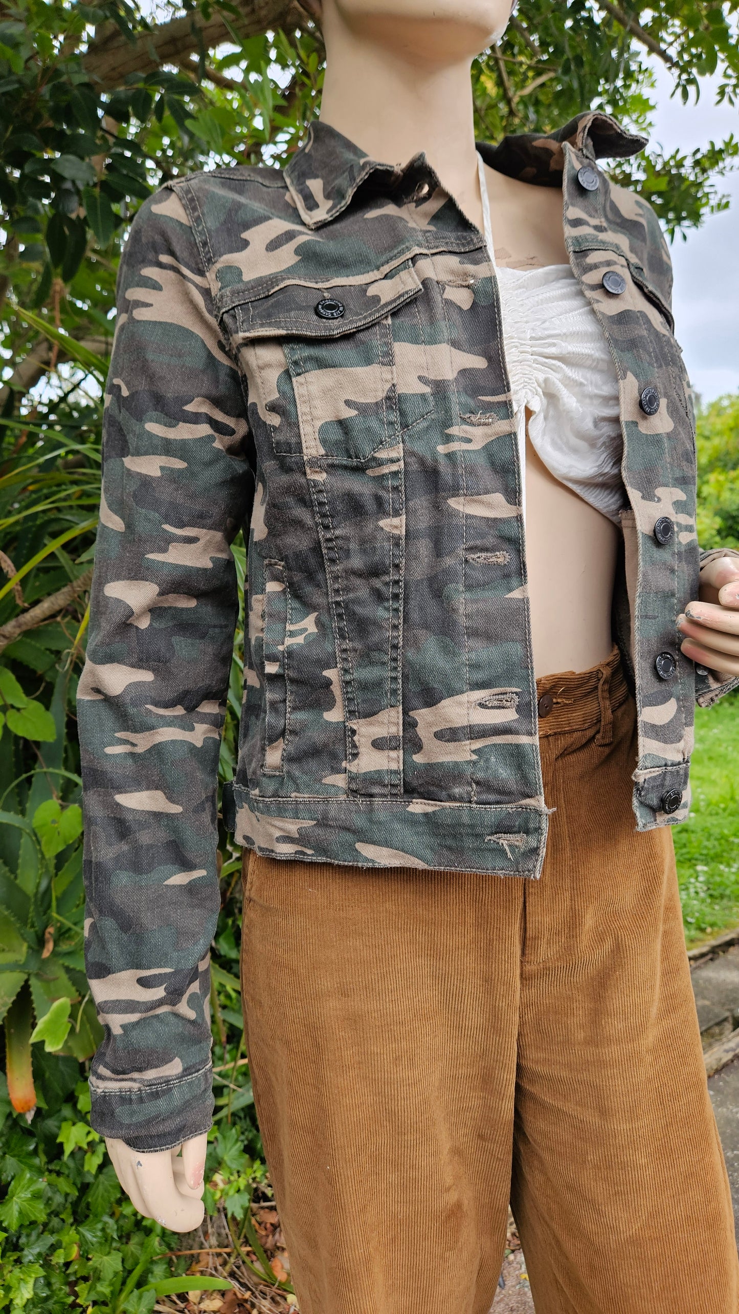 Army cammo Denim jacket Preloved jacket