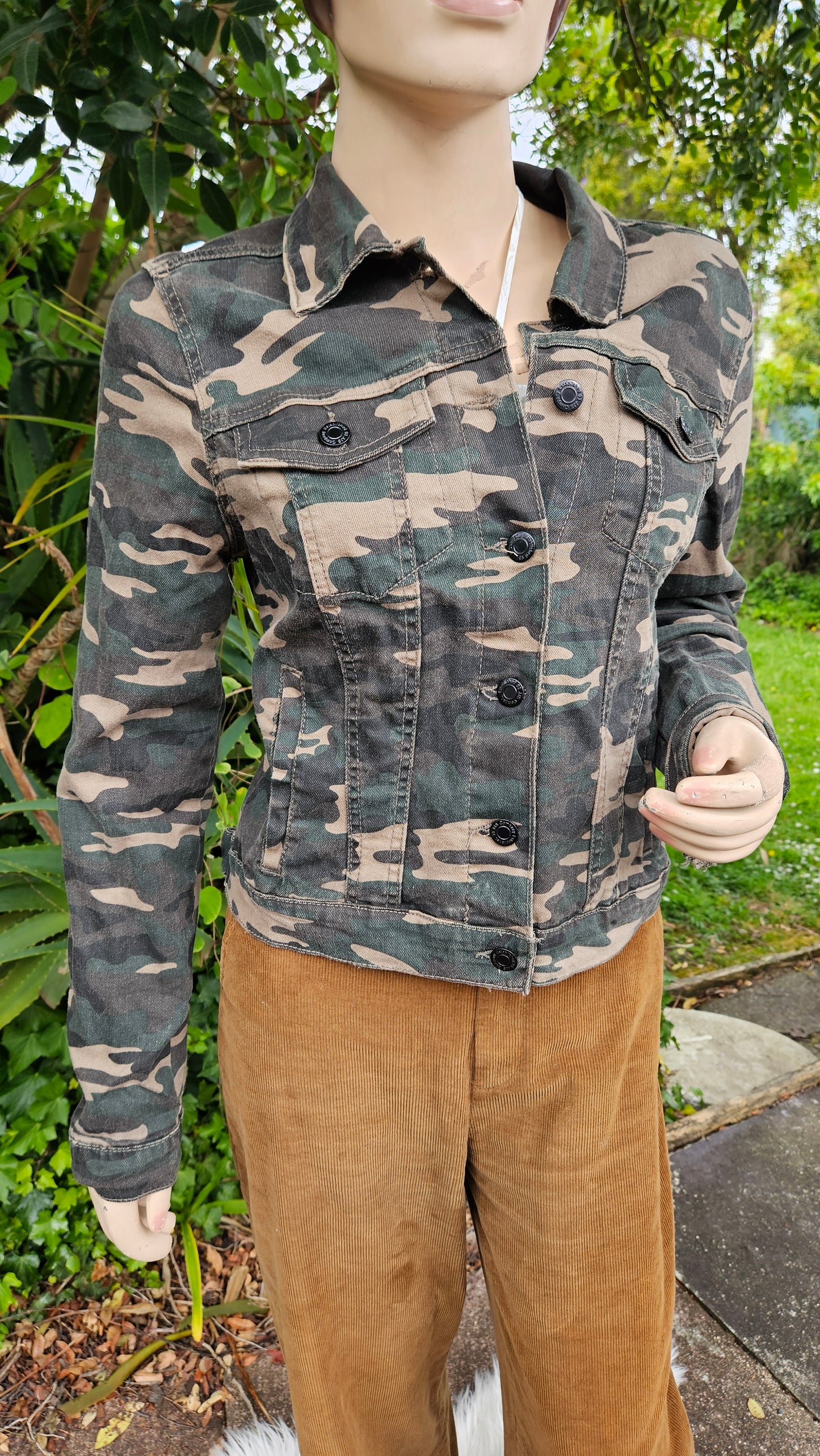 Army cammo Denim jacket Preloved jacket