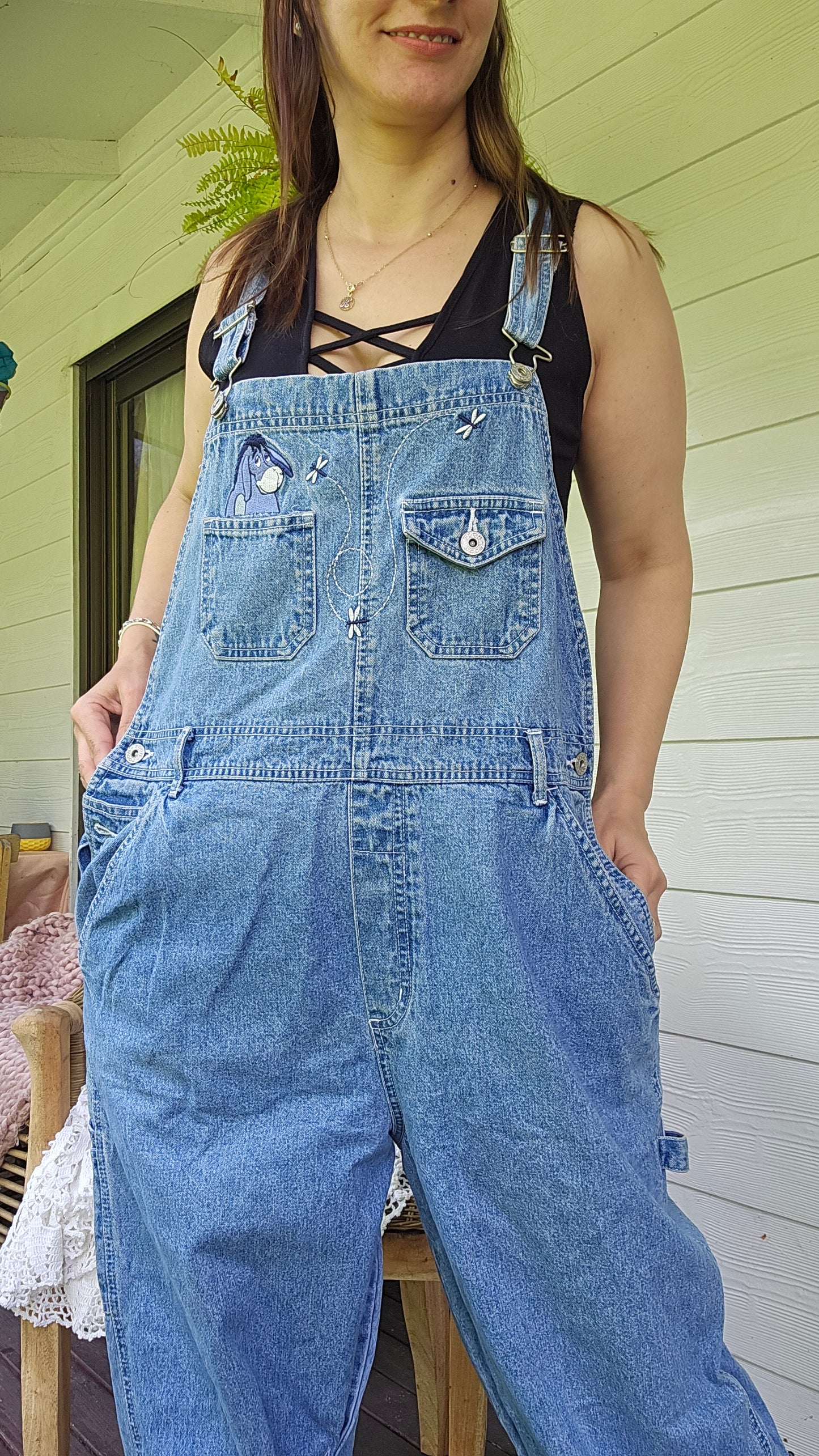 Vintage Pooh Dungarees - Disney Overalls - Size Extra Large