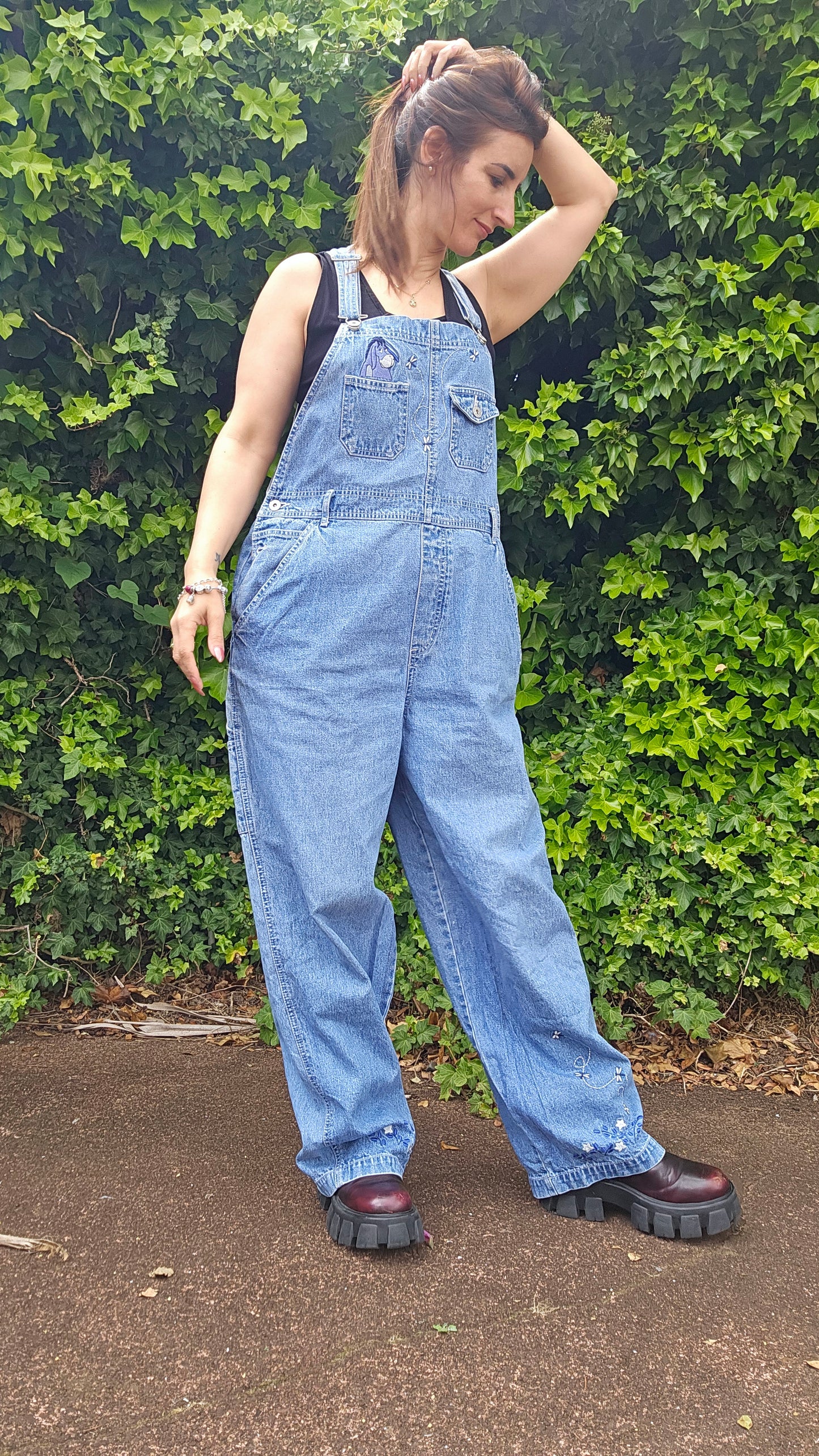 Vintage Pooh Dungarees - Disney Overalls - Size Extra Large