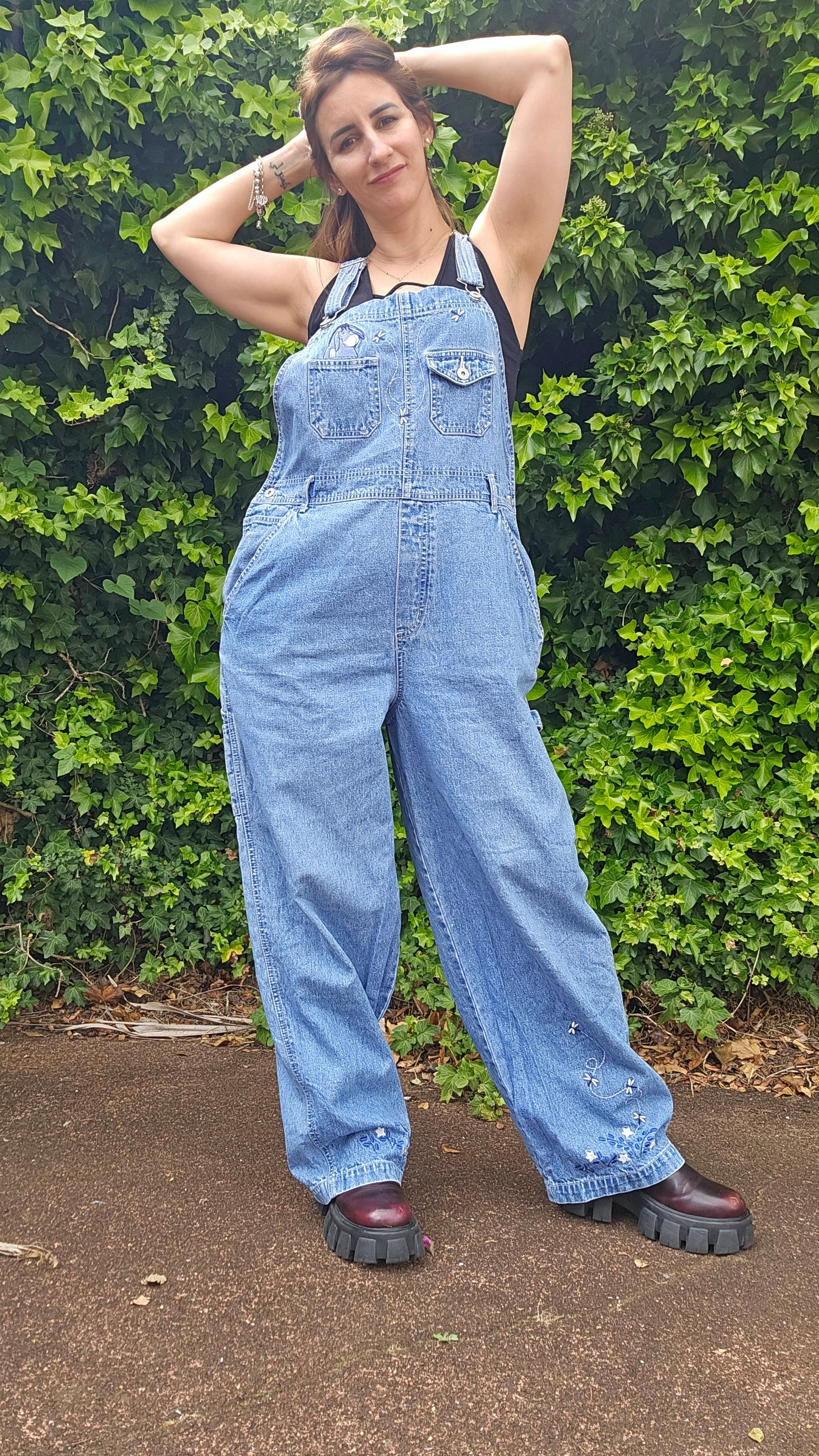 Vintage Pooh Dungarees - Disney Overalls - Size Extra Large