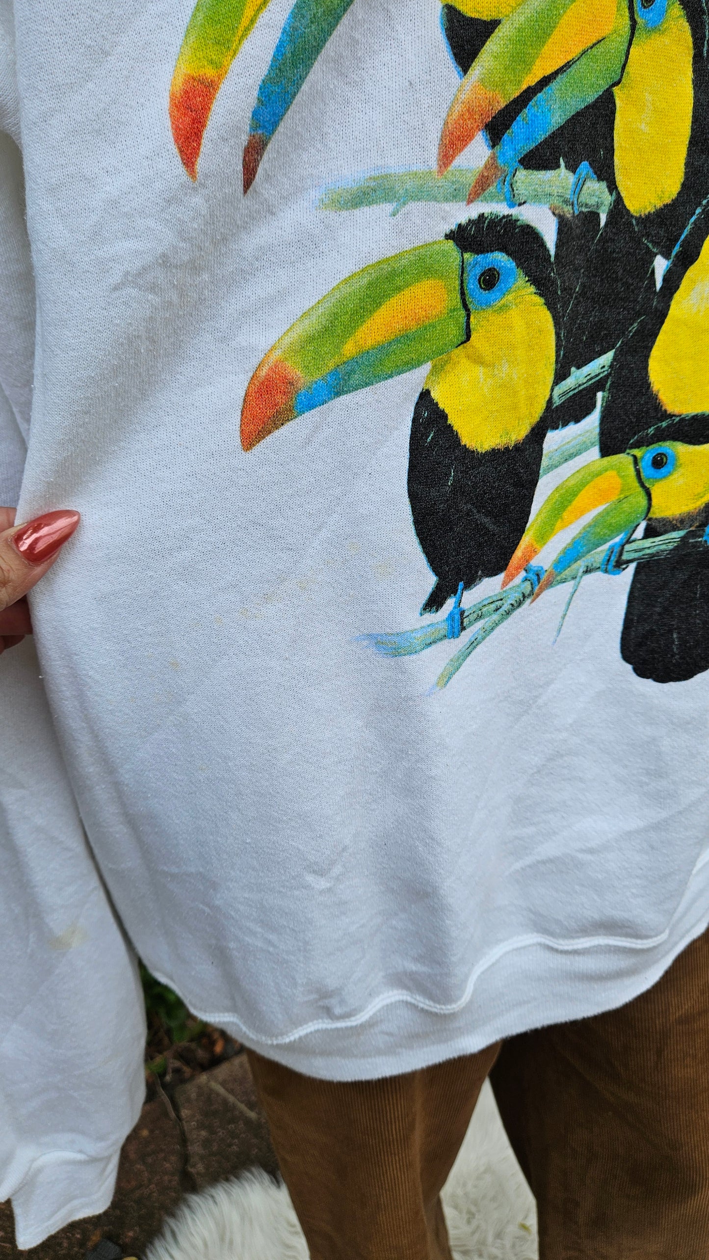 Size XXL Vintage 80s Parrots American sweater crewneck pullover Sweater - crewneck top