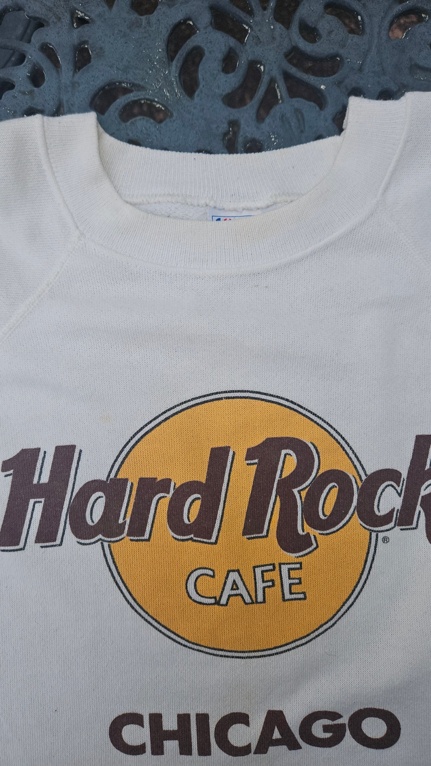 Vintage 80's Hard Rock Cafe Chicago Crewneck Sweatshirt Size L USA Made