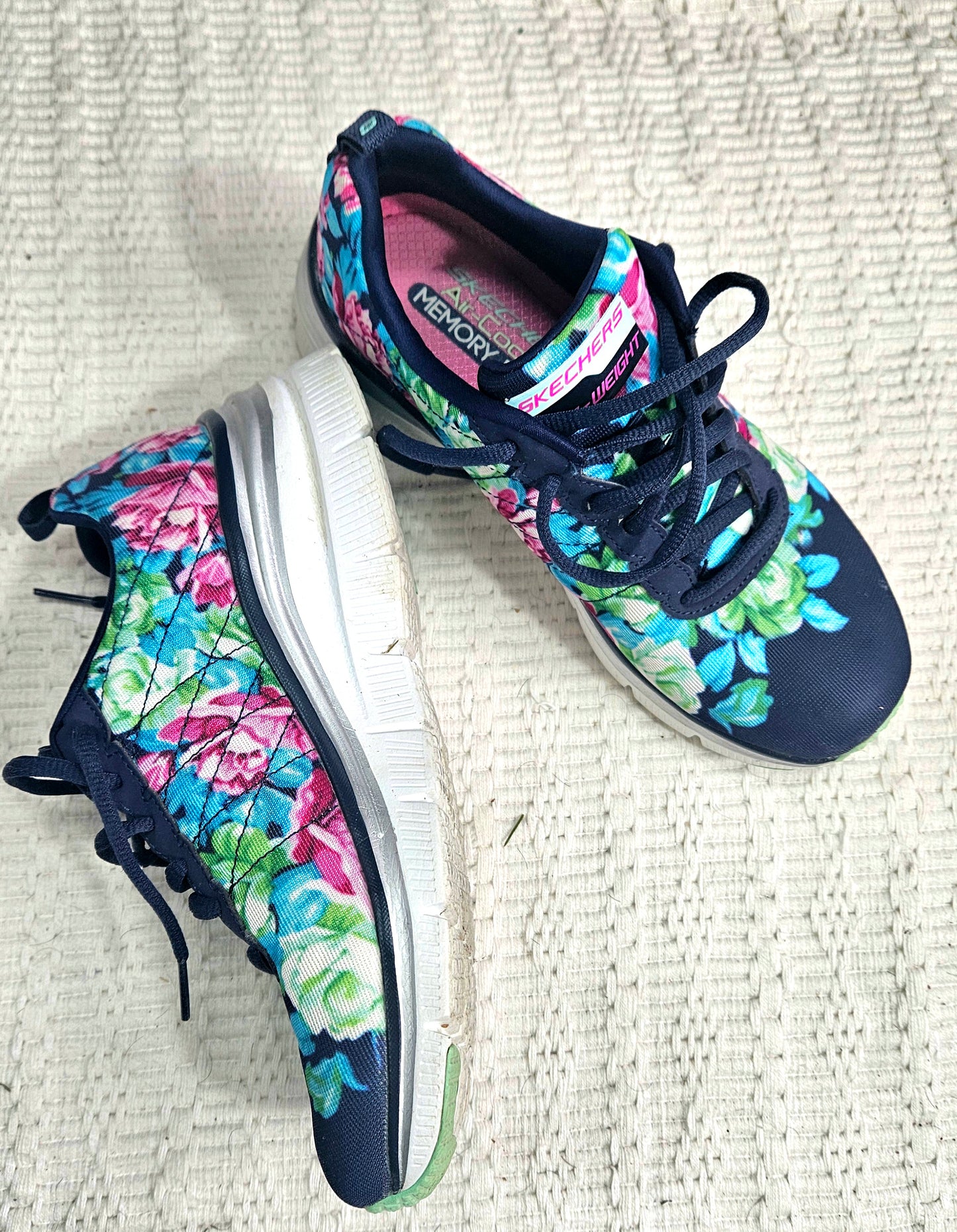 Skechers - Flex Apple Wildflowers - Sneakers - Blue - Women's