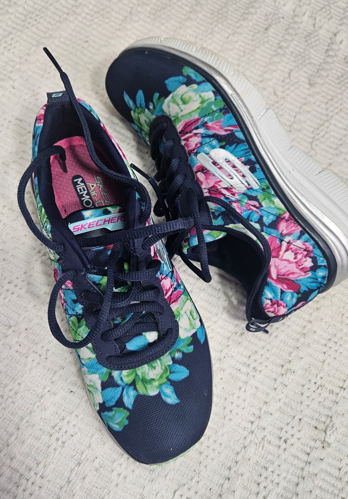 Skechers - Flex Apple Wildflowers - Sneakers - Blue - Women's