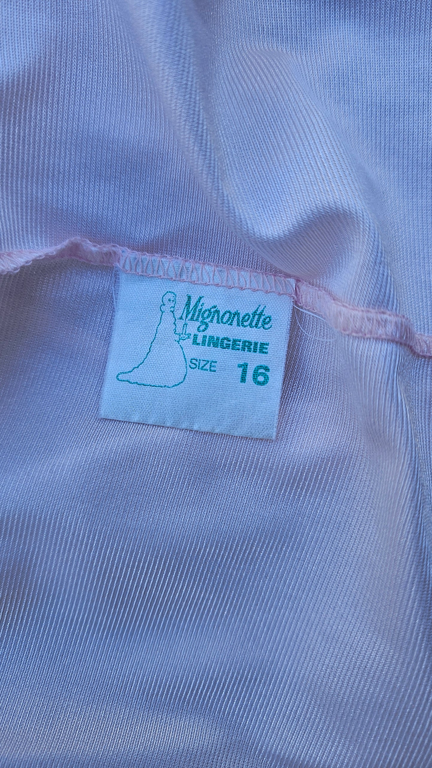 Vintage Mignonette Pinehurst Pink  Bed Jacket style Size 16.