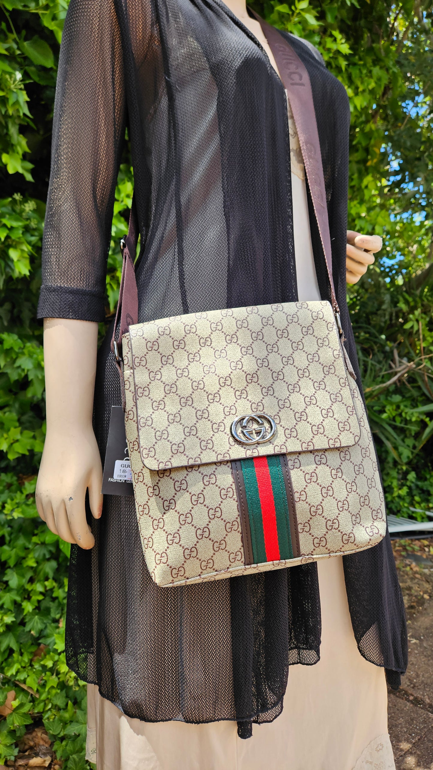 Gucci Inspired Shoulder Hand Bag - Strap Bag for Men or Women