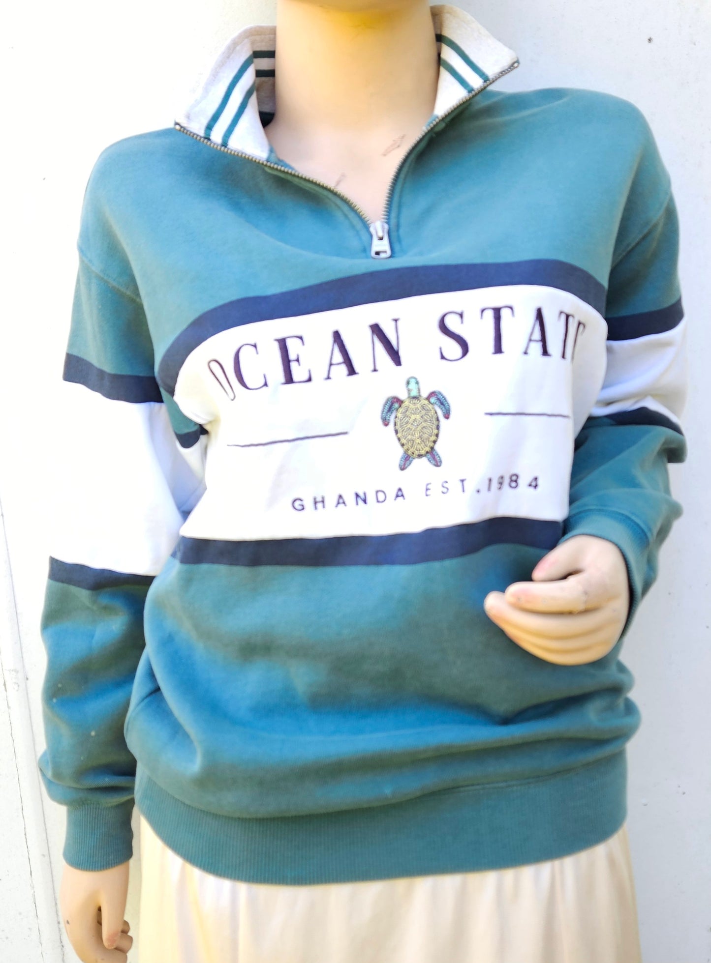 Retro top. All Day Quarter Zip Ghanda Top