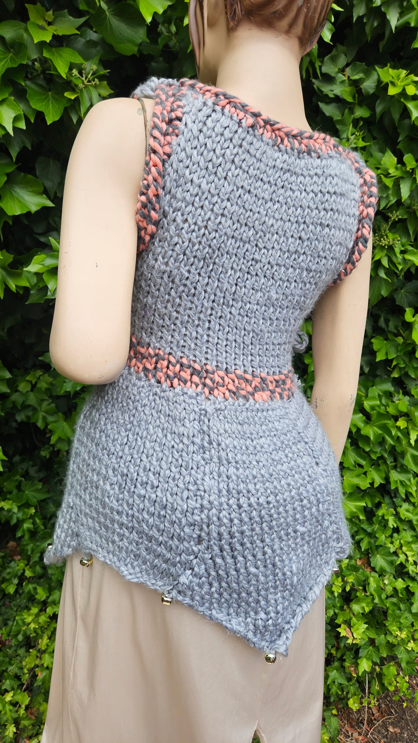 Vintage crochet Vest Boho knit vest