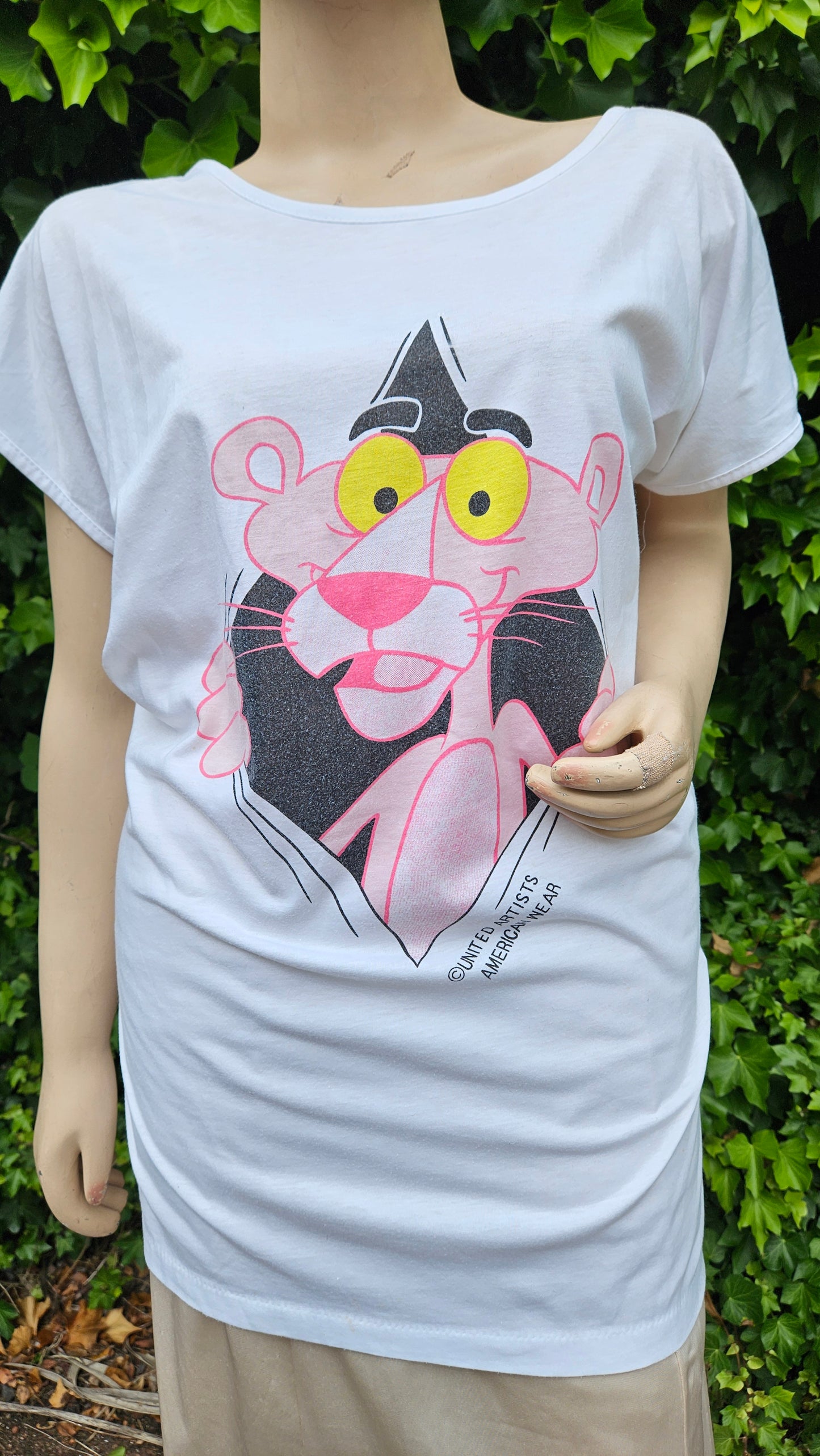 Pink Panter Vintage top - Retro  tee -Shirt - Crewneck