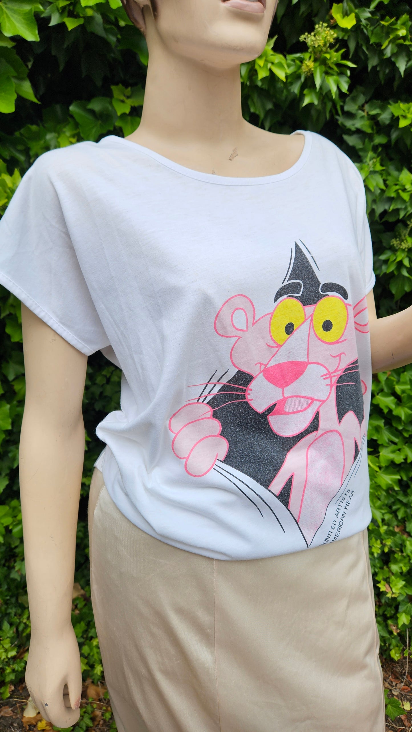 Pink Panter Vintage top - Retro  tee -Shirt - Crewneck