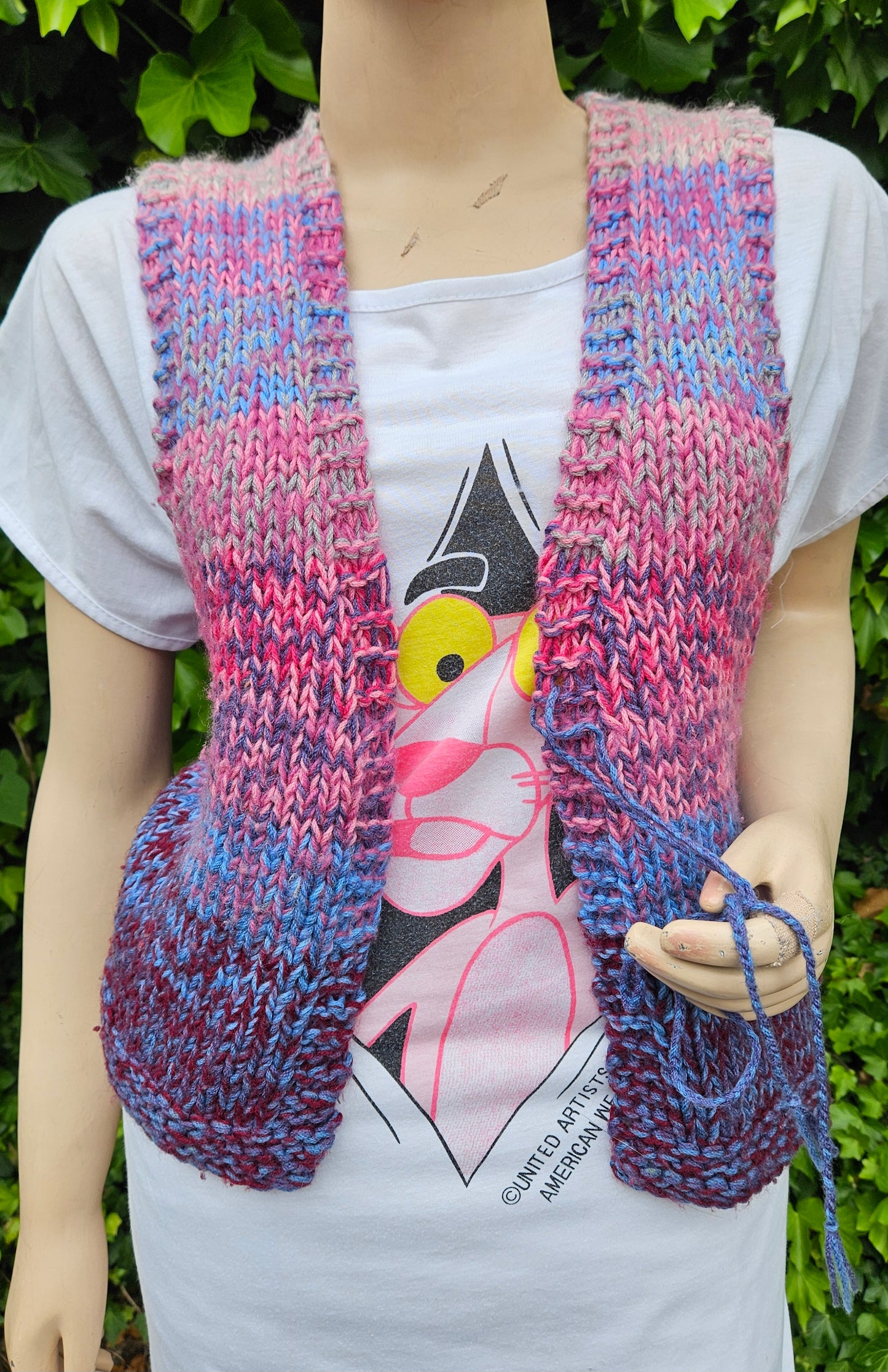 Crochet Vest - knit Open Vest