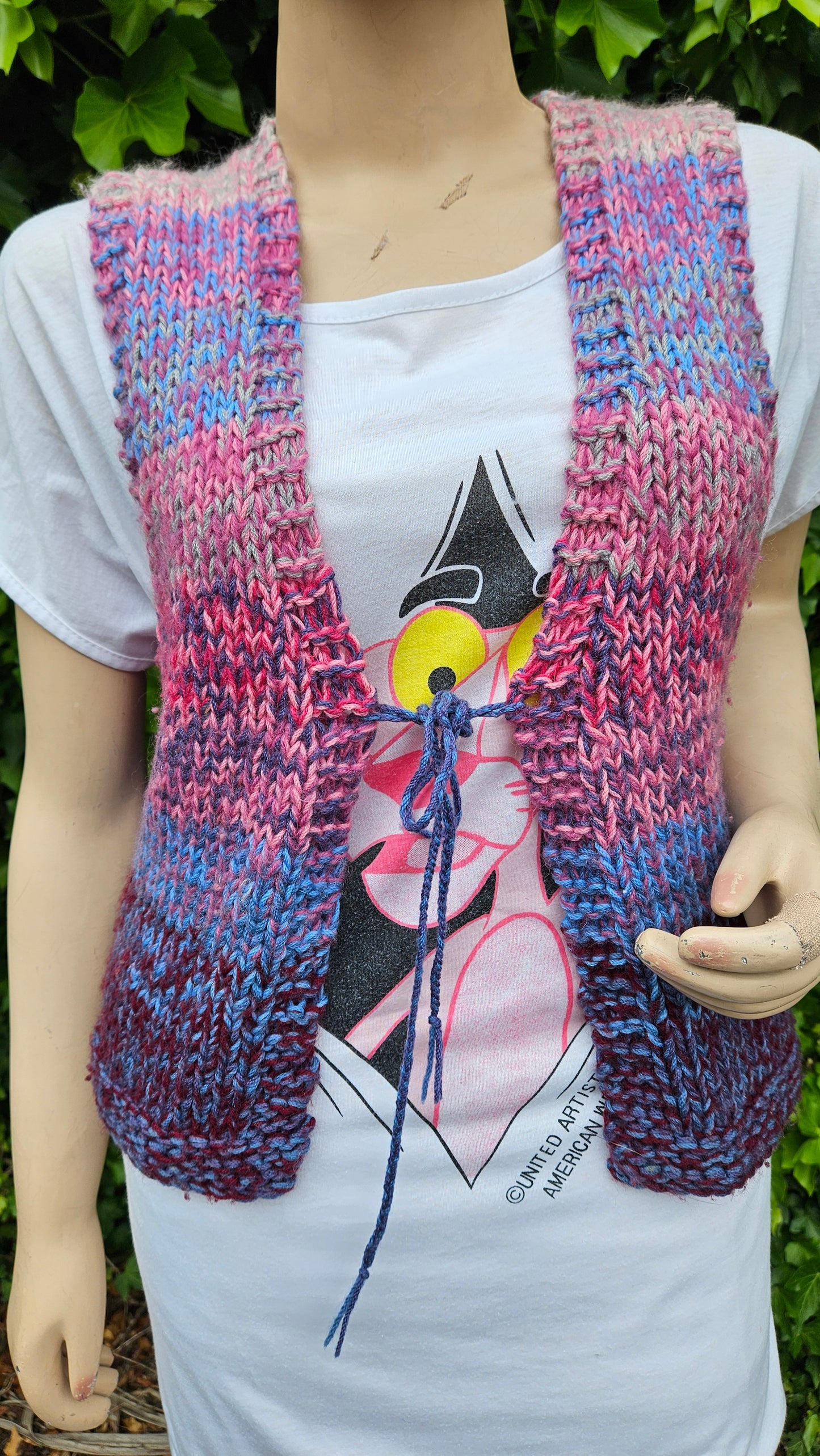 Crochet Vest - knit Open Vest