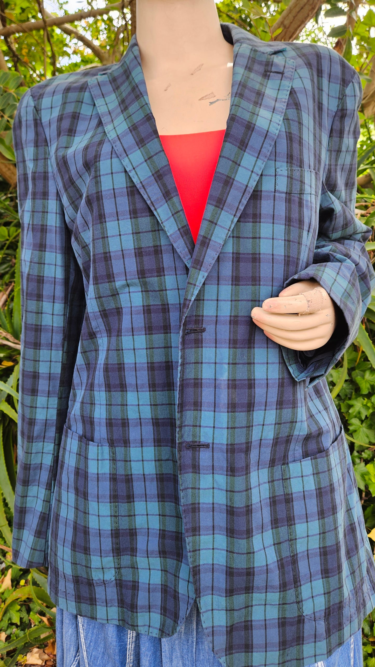 Oversized Plaid Jacket - Gant by Michael Bastian - Summer 2012 - Made in Portugal - Size 54