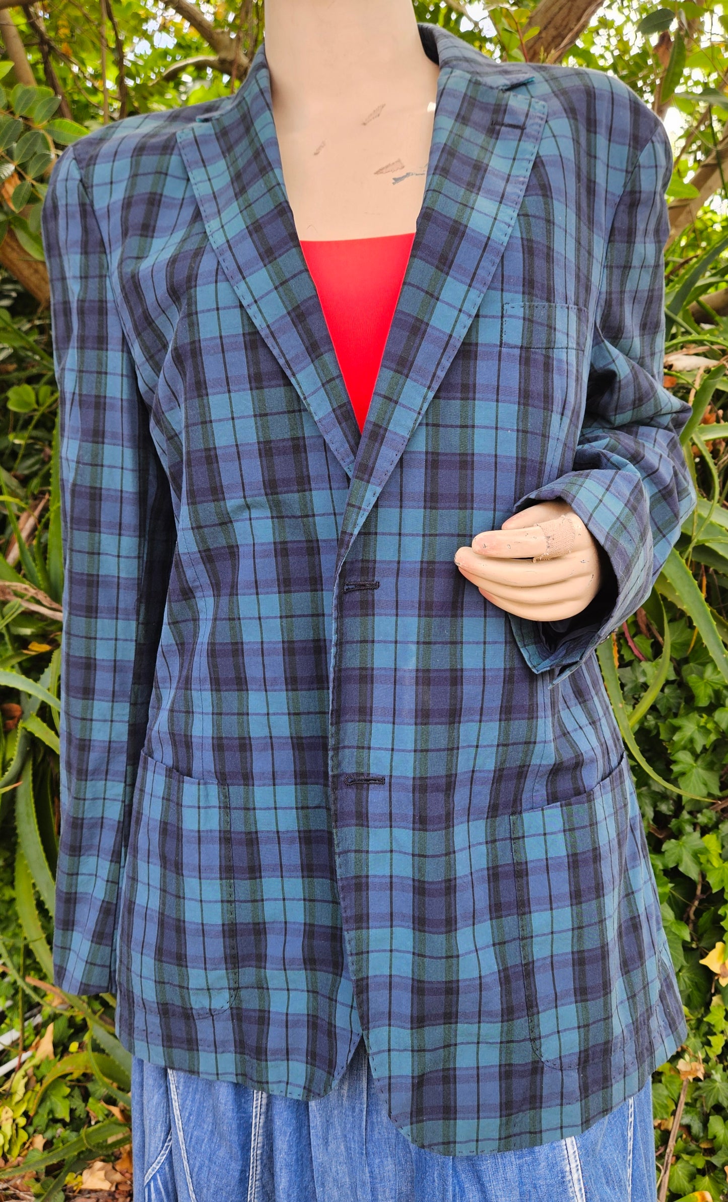 Oversized Plaid Jacket - Gant by Michael Bastian - Summer 2012 - Made in Portugal - Size 54