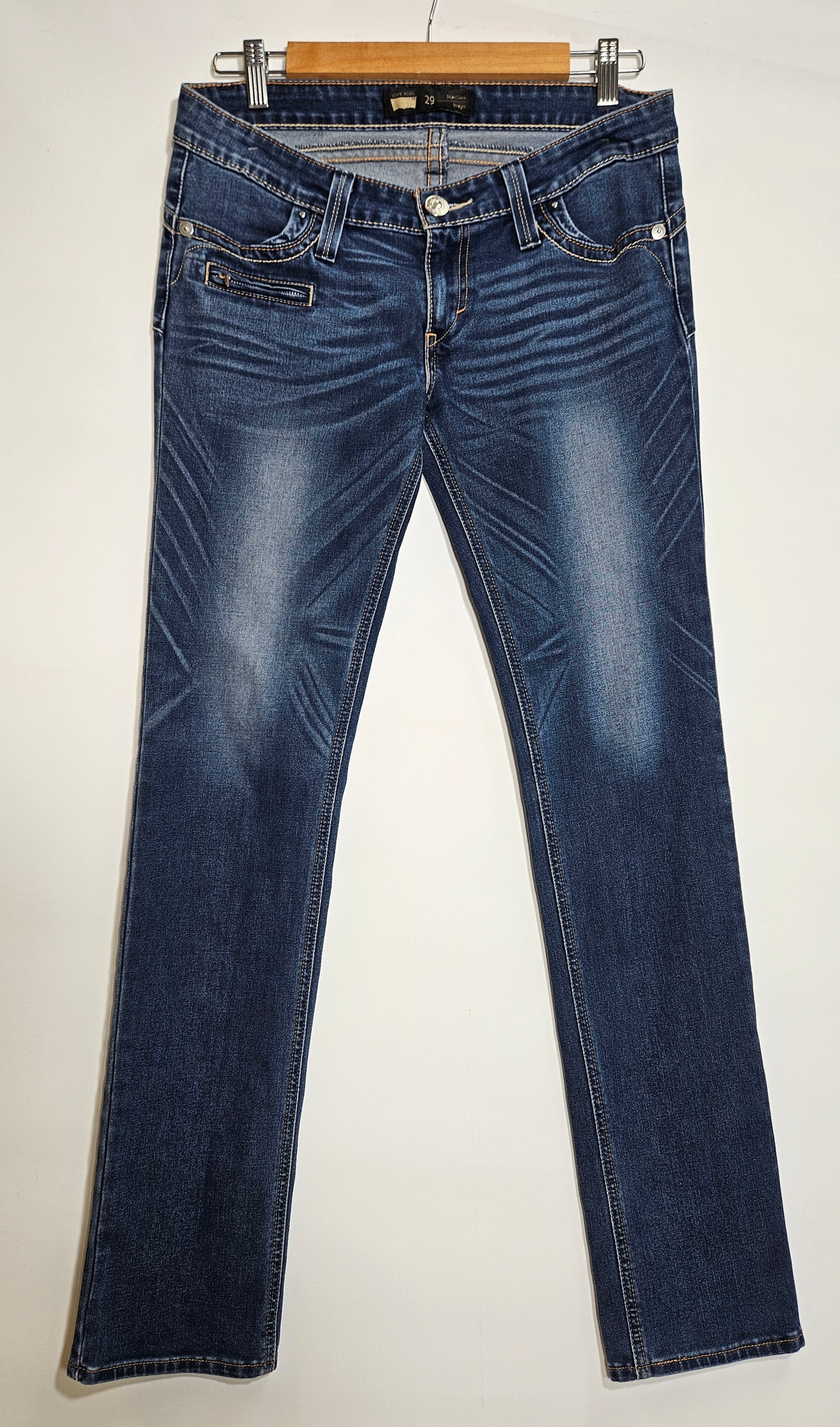 Levi's Revel Demim Curve Straight Women 29 Mid Wash Blue Jeans