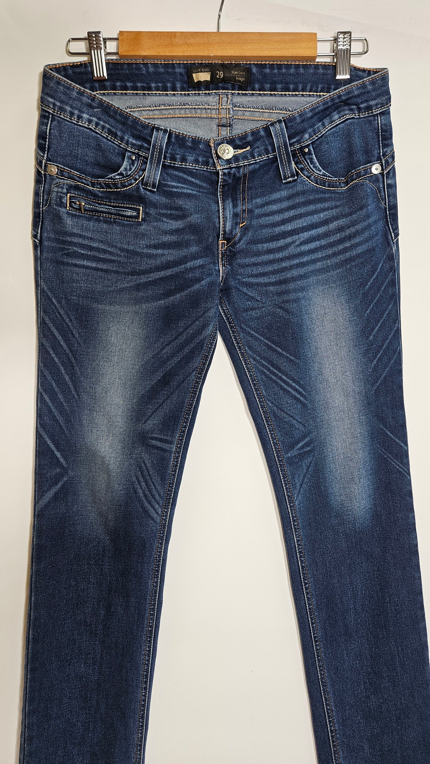 Levi's Revel Demim Curve Straight Women 29 Mid Wash Blue Jeans