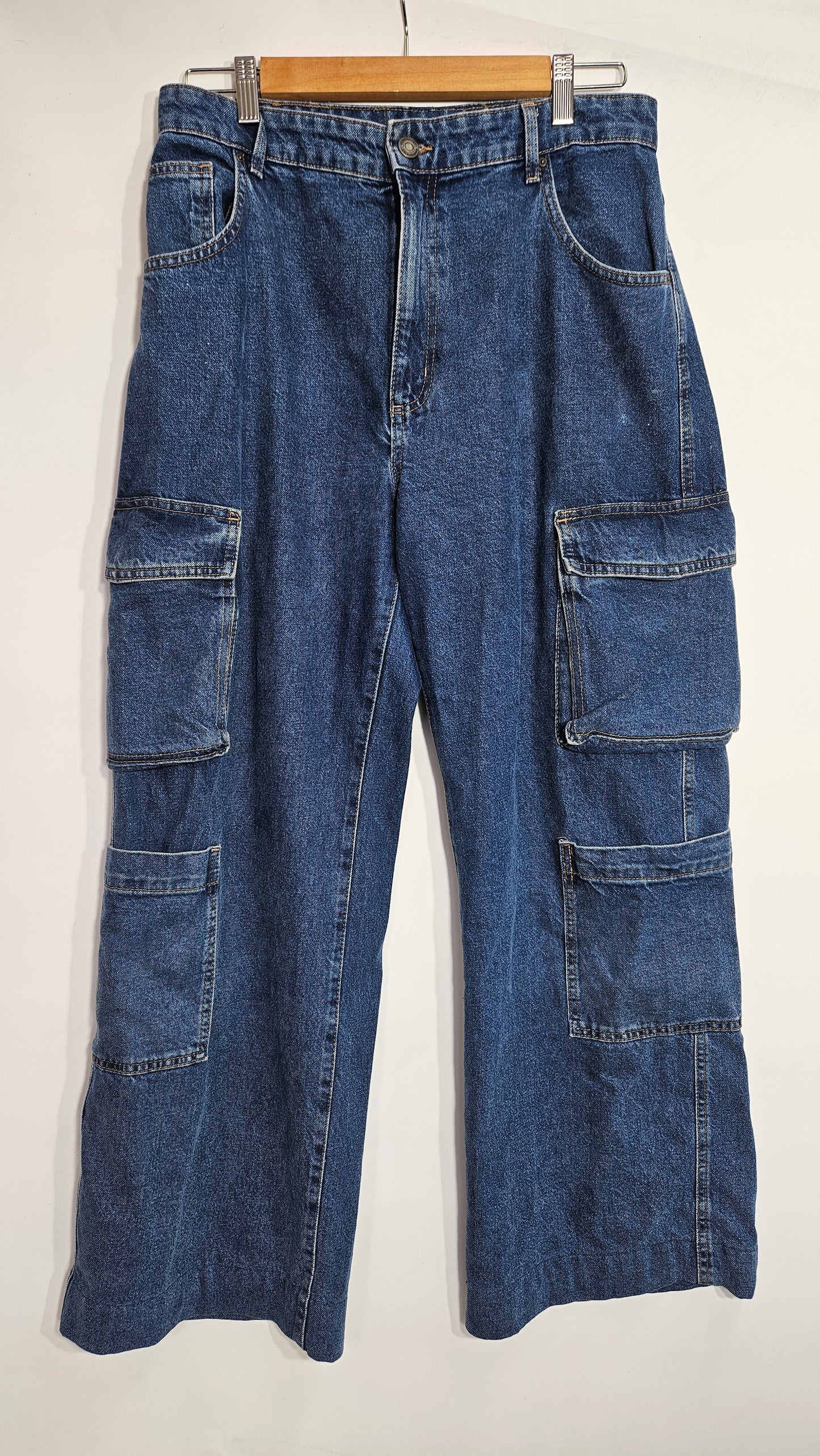 Cargo Pants Denim/ Jeans - Cargo Wide Leg Jean