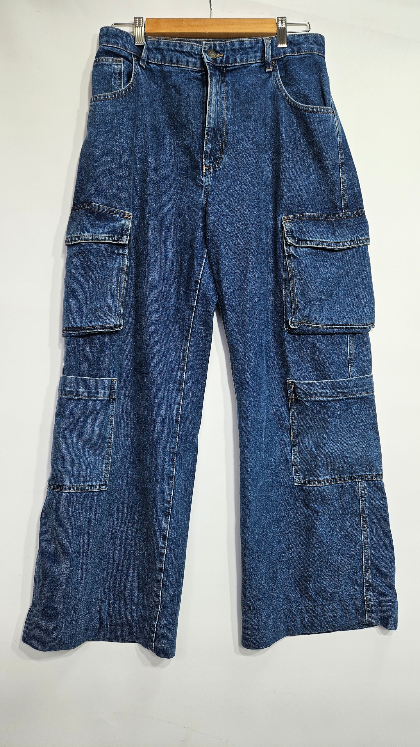 Cargo Pants Denim/ Jeans - Cargo Wide Leg Jean