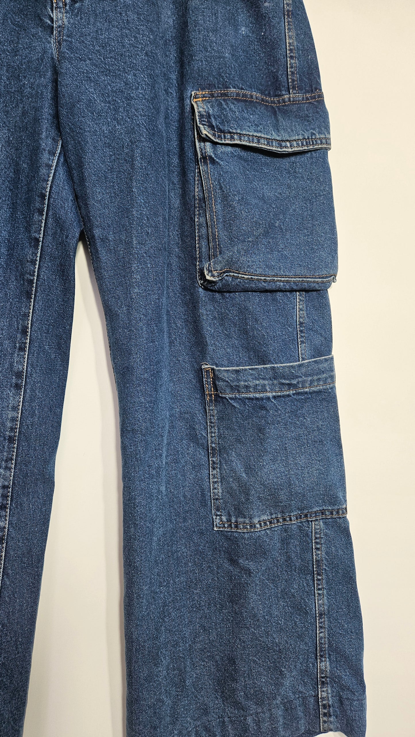 Cargo Pants Denim/ Jeans - Cargo Wide Leg Jean