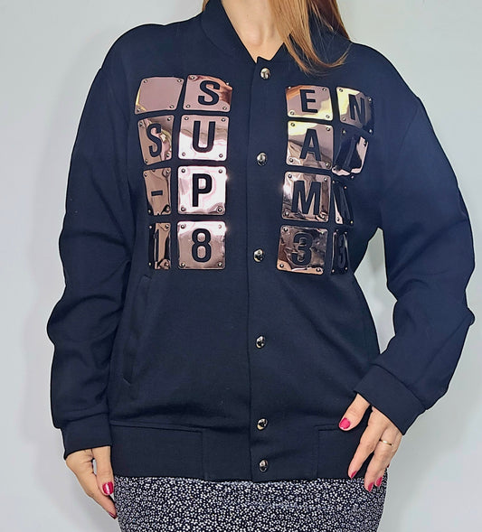 SENSUAL PMA Japanese Brand Distressed Design Punk Casual Style Bomber w/ Pocket
