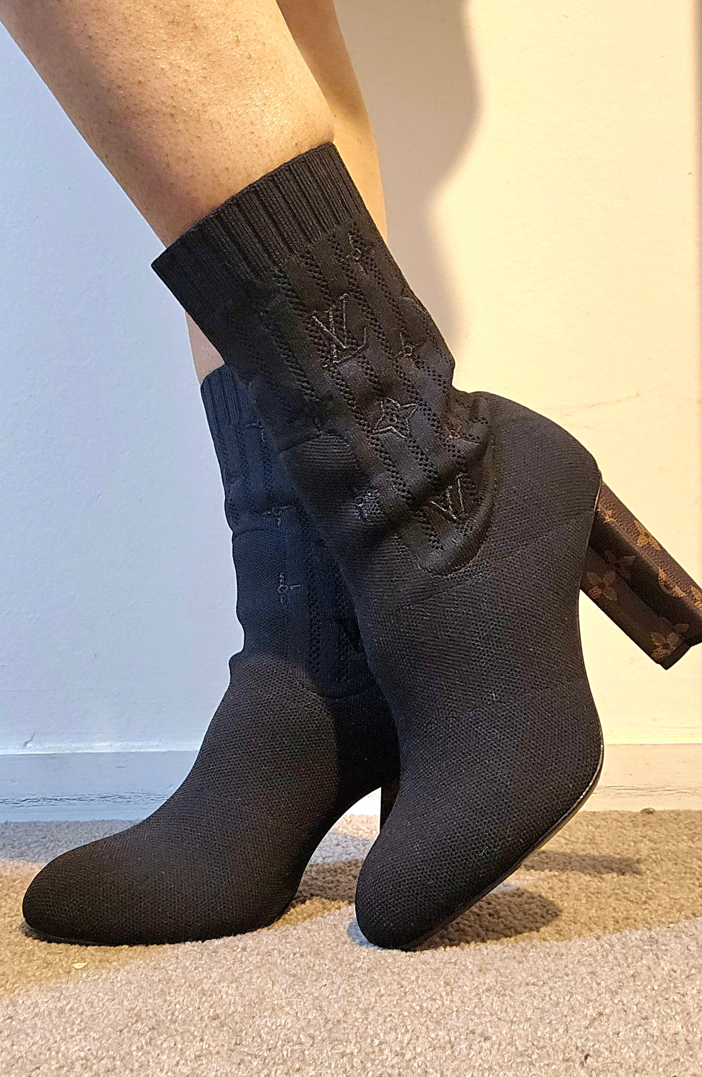 Louis Vuitton inspired Boots Silhouette Ankle Boots Stunning Louis V. Ankle Boots Size 38.