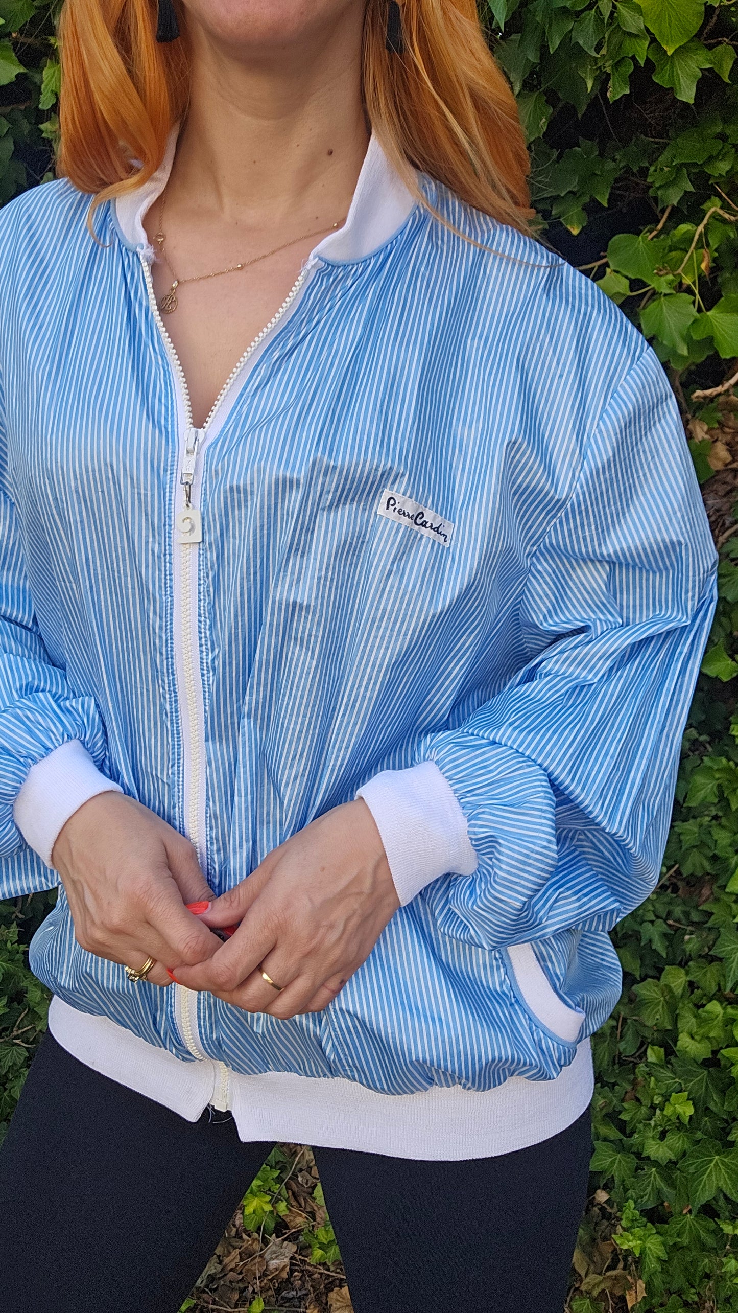 80s Pierre Cardin Striped Windbreaker Jacket Retro Track England