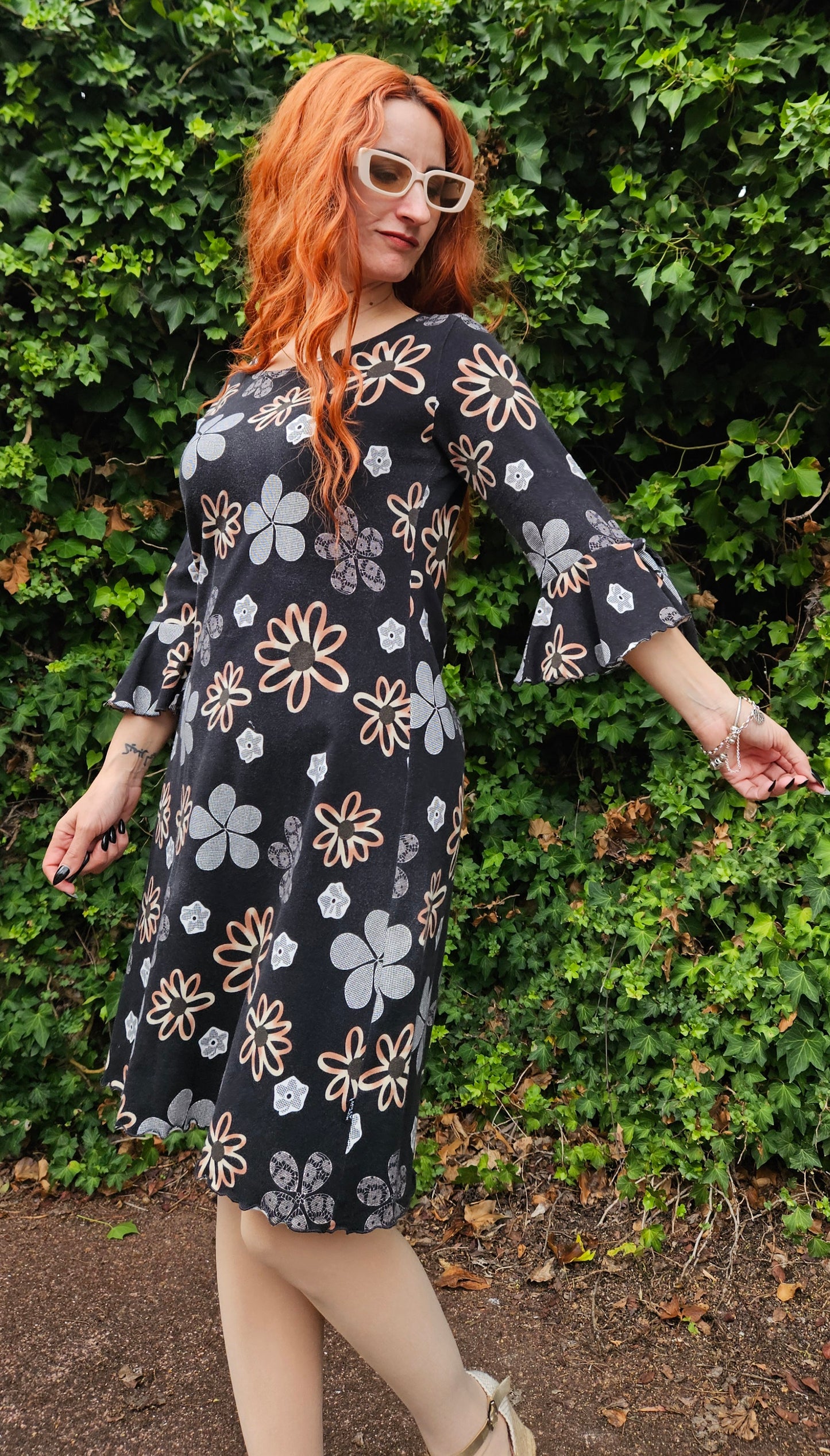 Lovely Midi Dress- Preloved Dress Size 12. Made in New Zealand