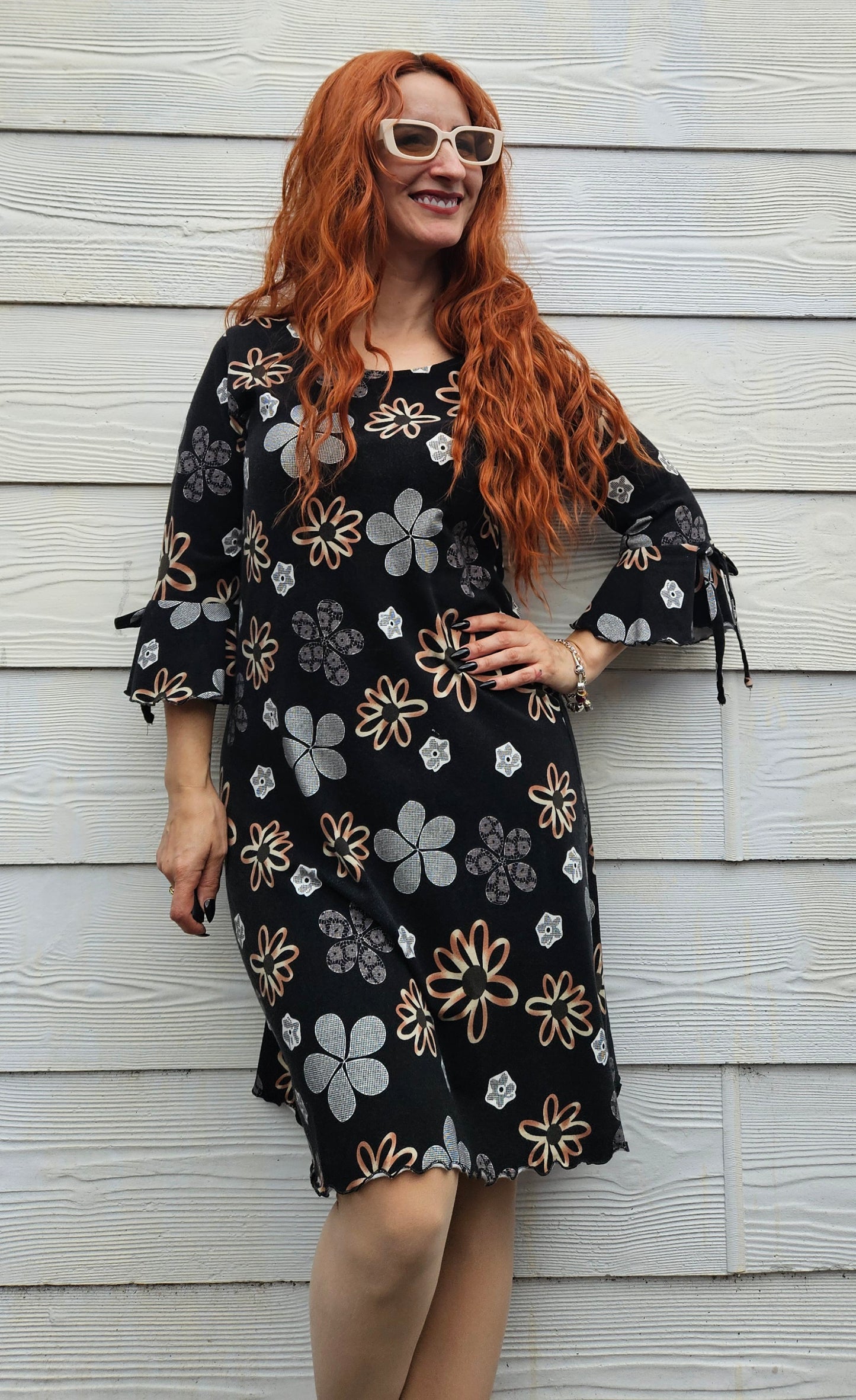 Lovely Midi Dress- Preloved Dress Size 12. Made in New Zealand