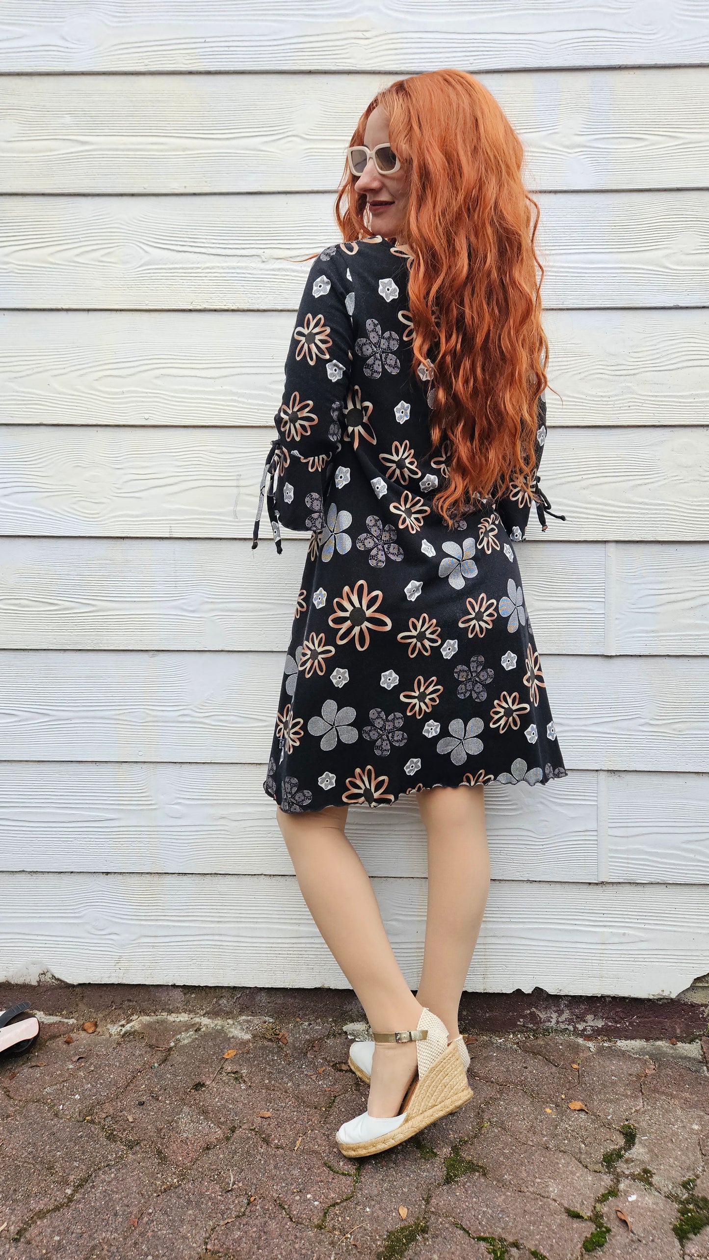 Lovely Midi Dress- Preloved Dress Size 12. Made in New Zealand