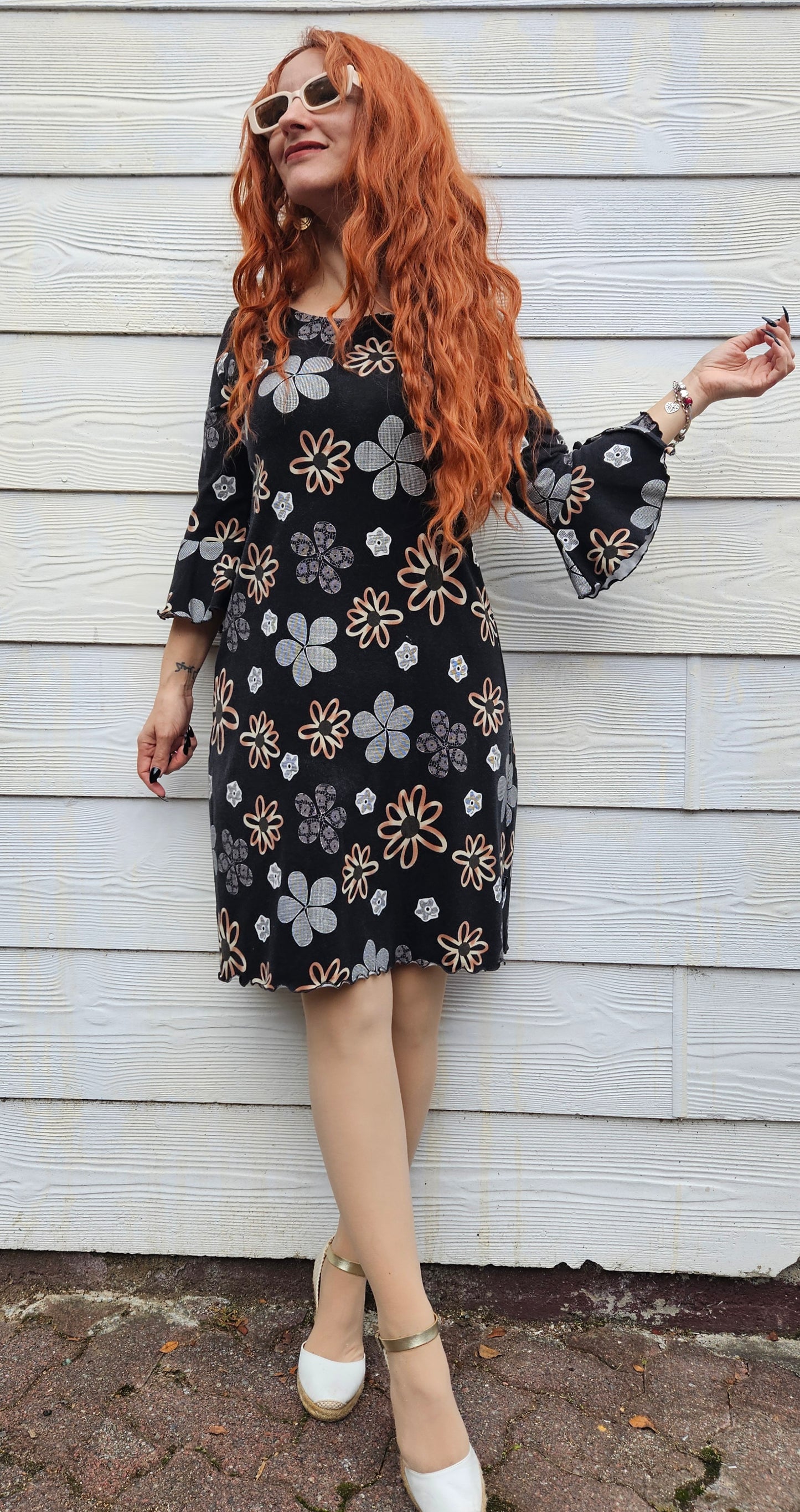 Lovely Midi Dress- Preloved Dress Size 12. Made in New Zealand