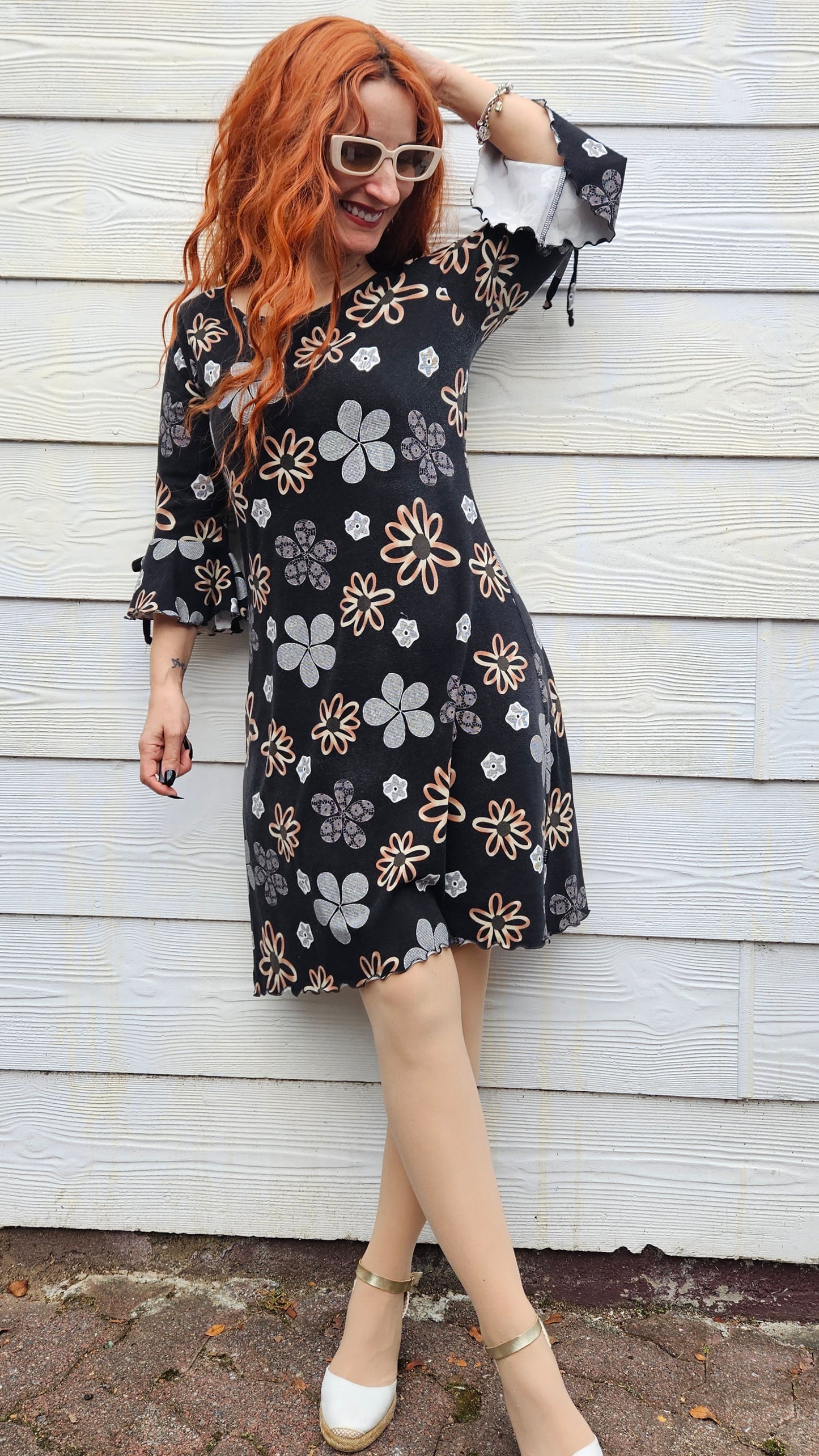 Lovely Midi Dress- Preloved Dress Size 12. Made in New Zealand